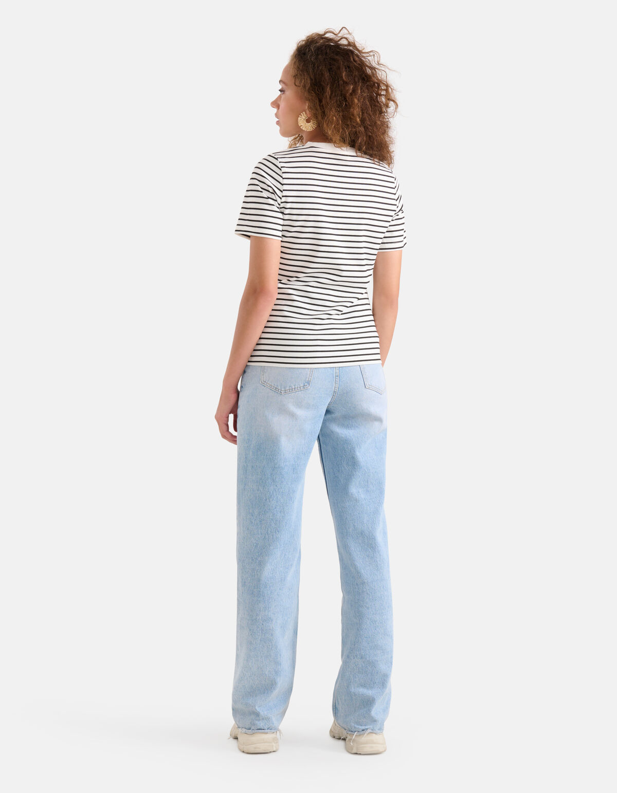 Gestreepte T-shirt Zwart/Wit SHOEBY WOMEN