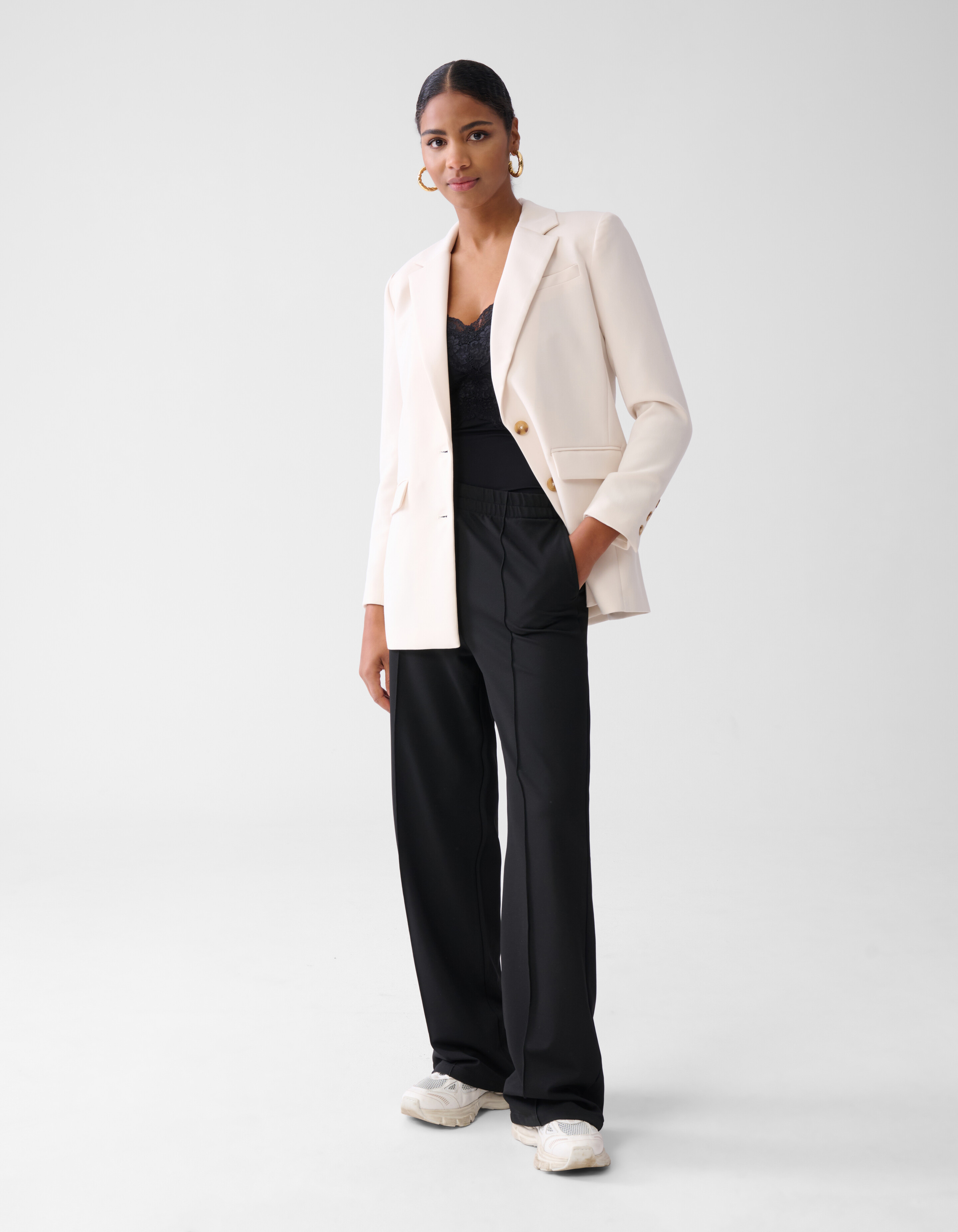 Oversized Blazer Gebroken Wit SHOEBY WOMEN