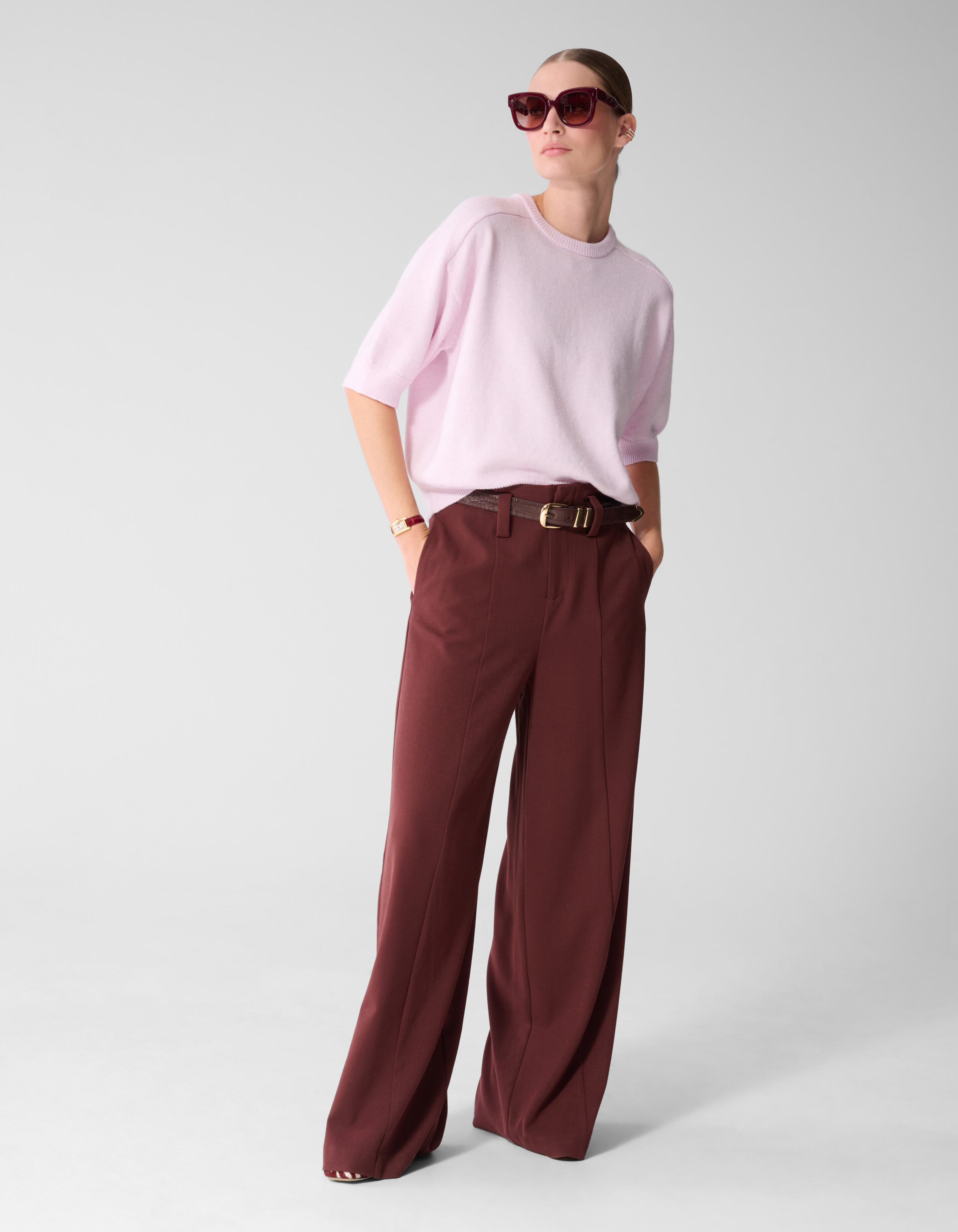 Shortsleeve Gebreide Trui Lichtroze By Mieke SHOEBY WOMEN