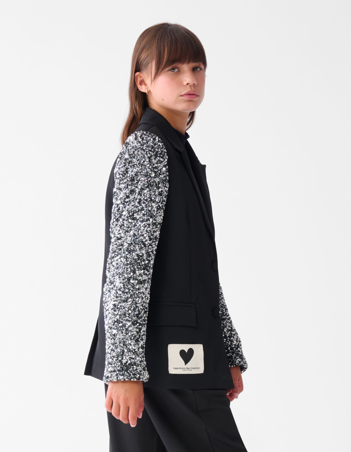 Sequin Mix Blazer Zwart SHOEBY GIRLS