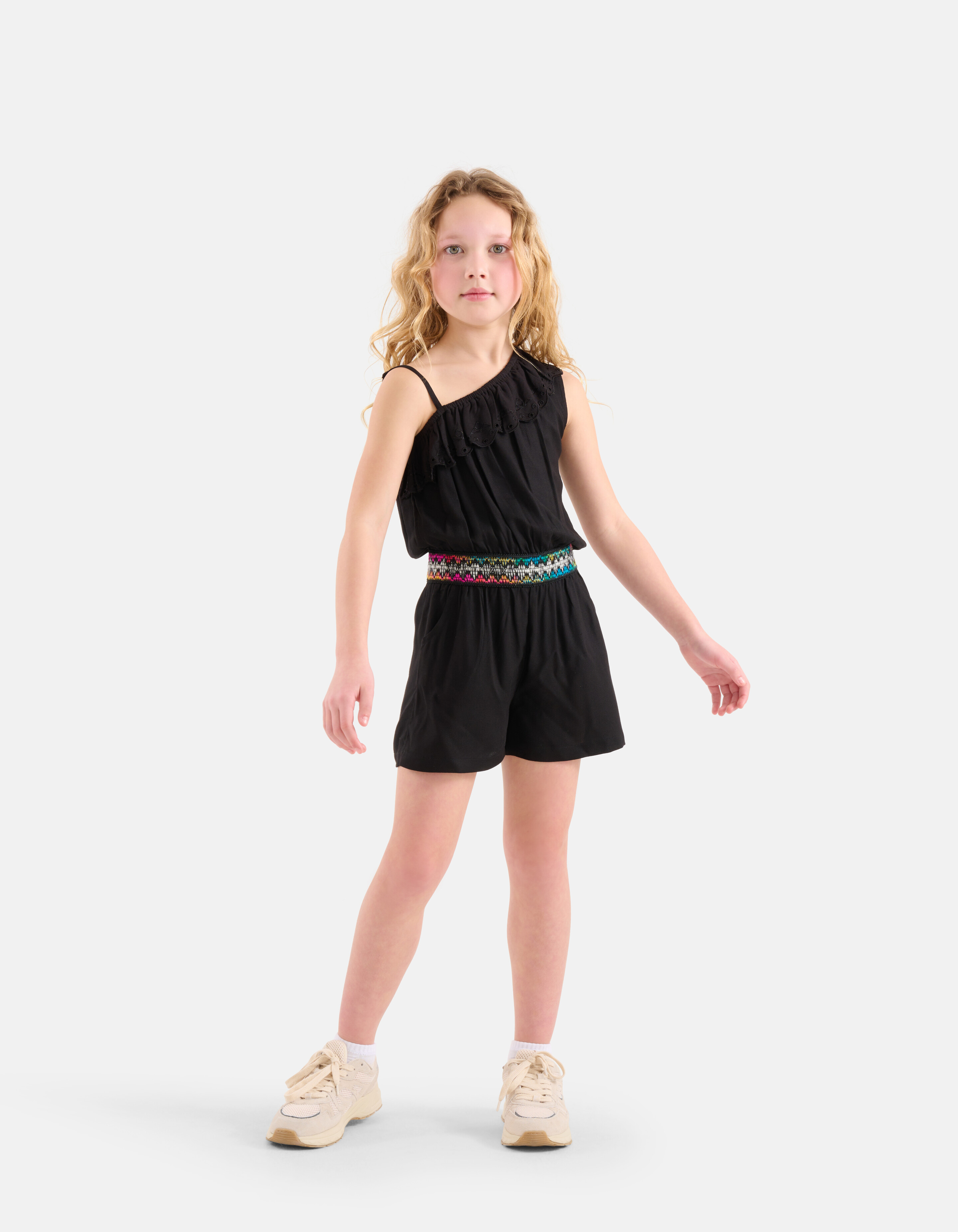 One shoulder Jumpsuit Zwart SHOEBY GIRLS