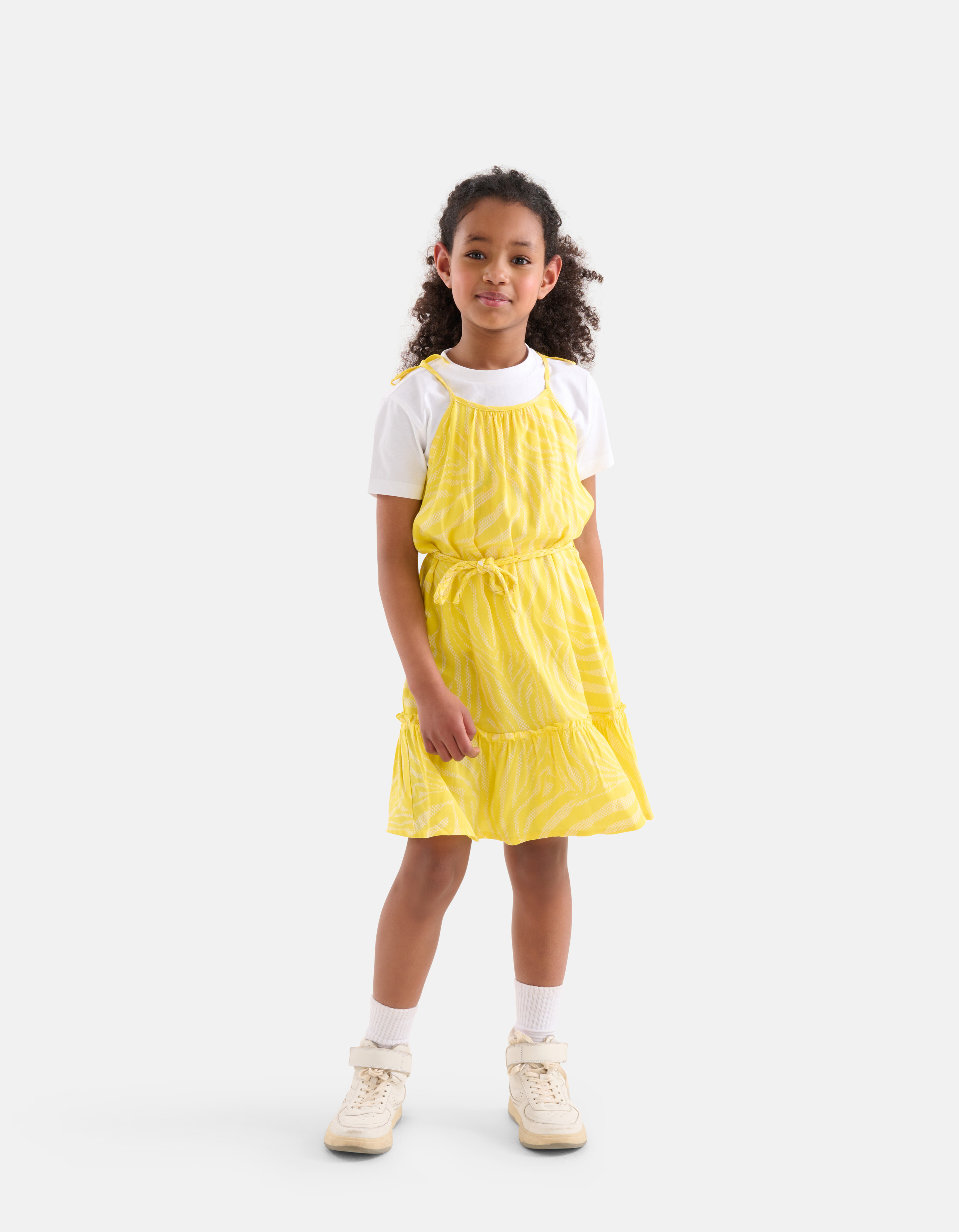 Zebra Print Jurk Geel SHOEBY GIRLS