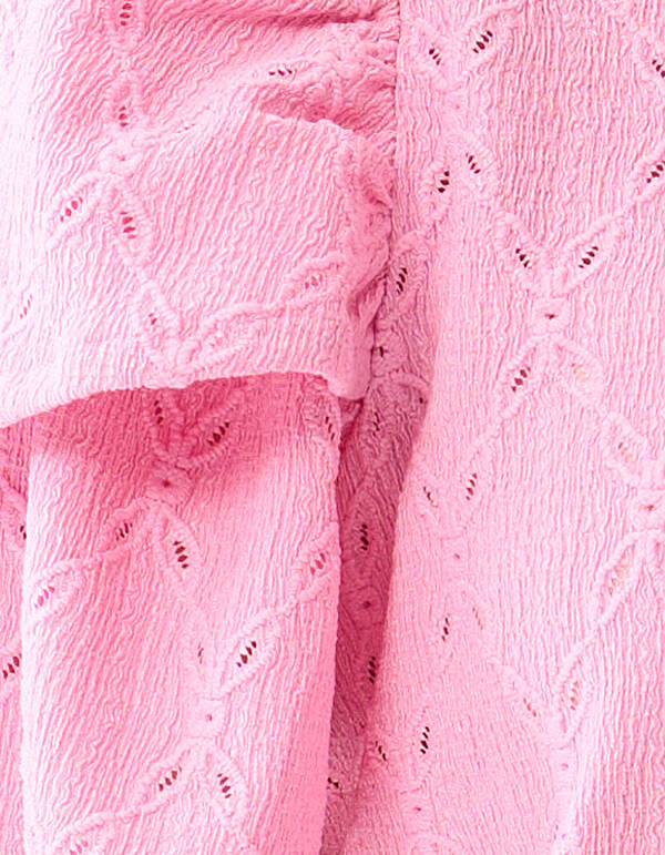 Ajour Ruffle Top Roze SHOEBY WOMEN