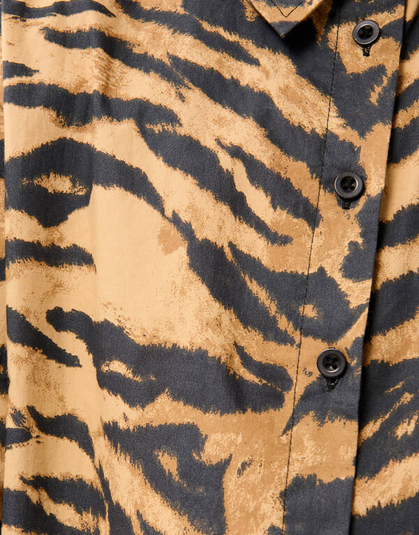 Tijgerprint Jurk Bruin SHOEBY GIRLS