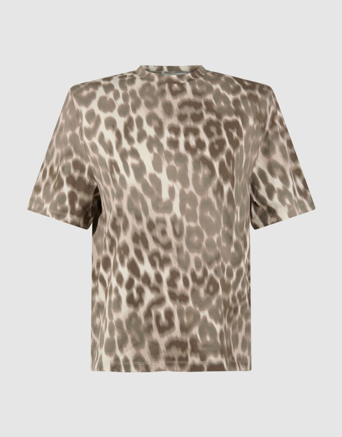 Leopard Padded T-shirt Lichtbruin SHOEBY WOMEN