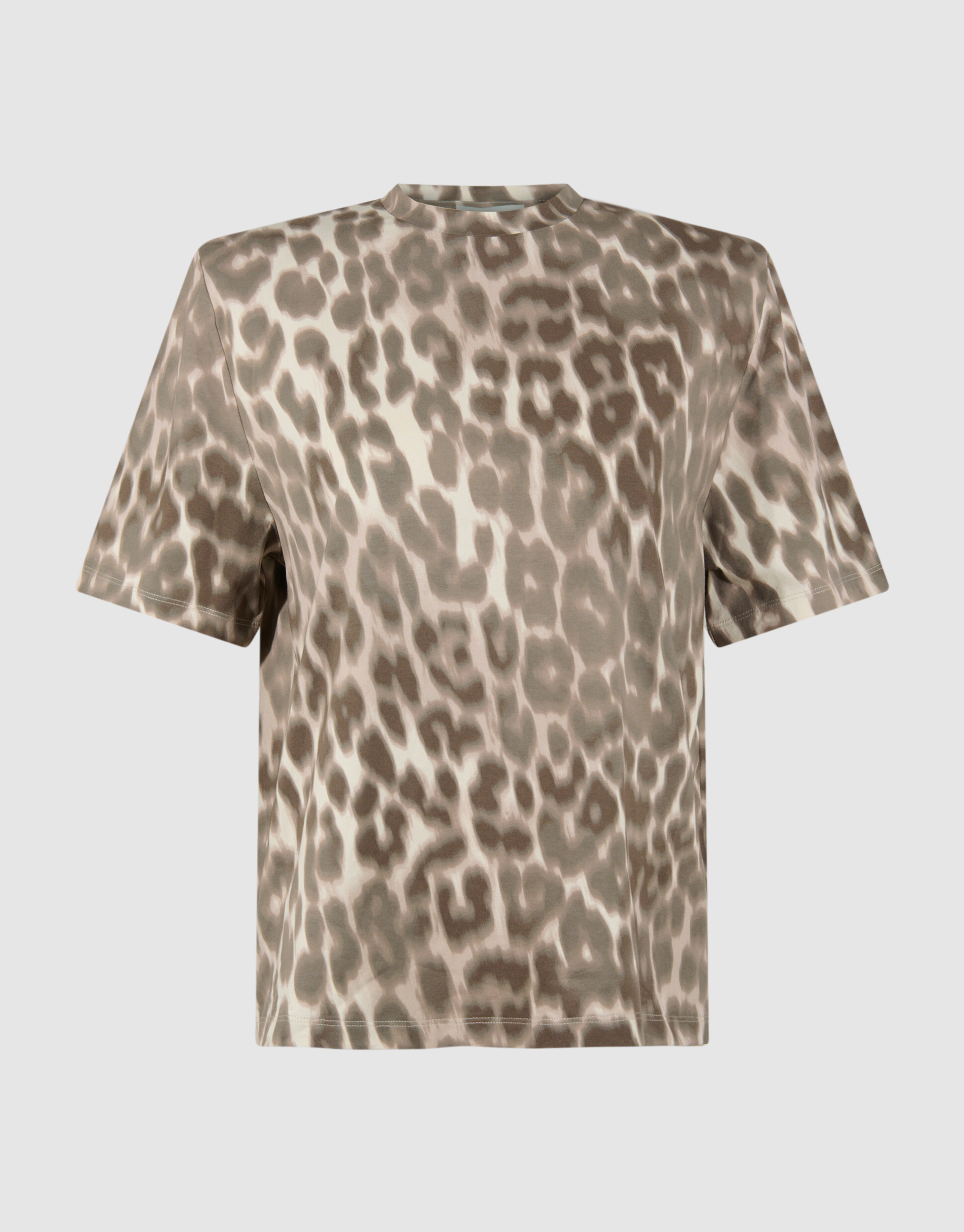 Leopard Padded T-shirt Lichtbruin SHOEBY WOMEN