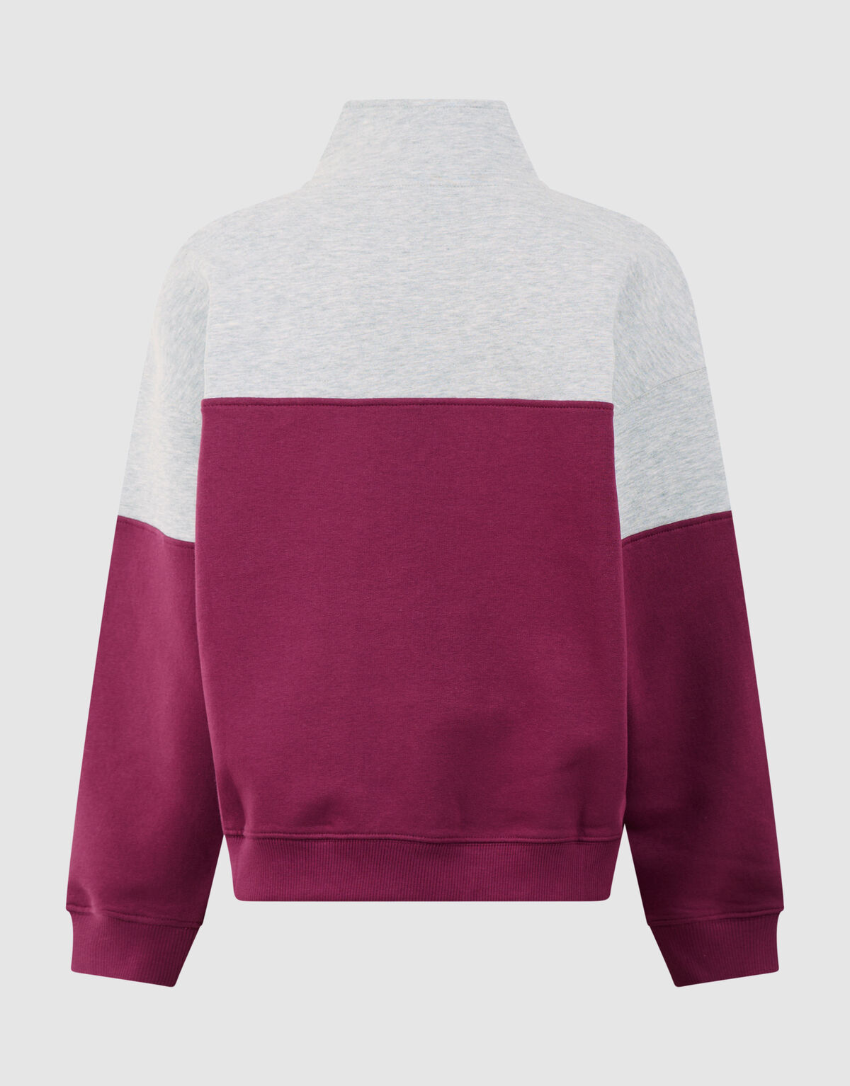 Sporty Zip Sweater Grijs/Donkerrood SHOEBY BOYS