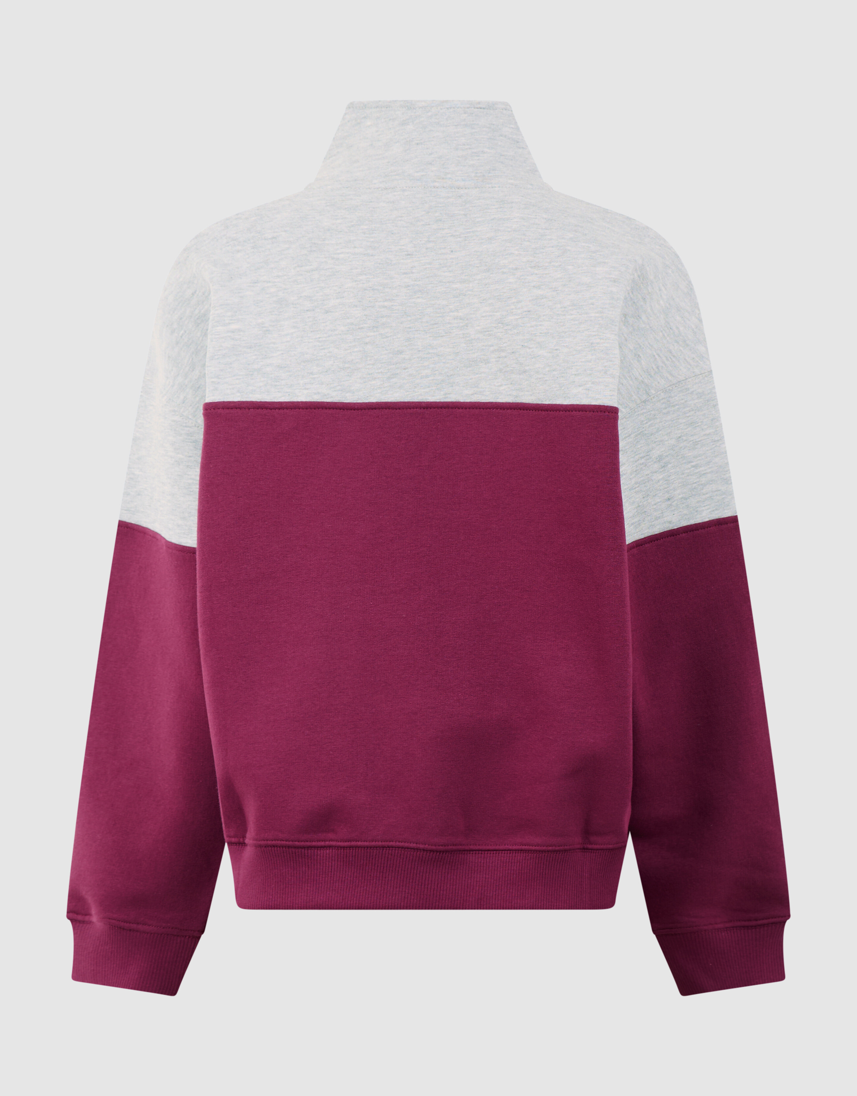 Sporty Zip Sweater Grijs/Donkerrood SHOEBY BOYS