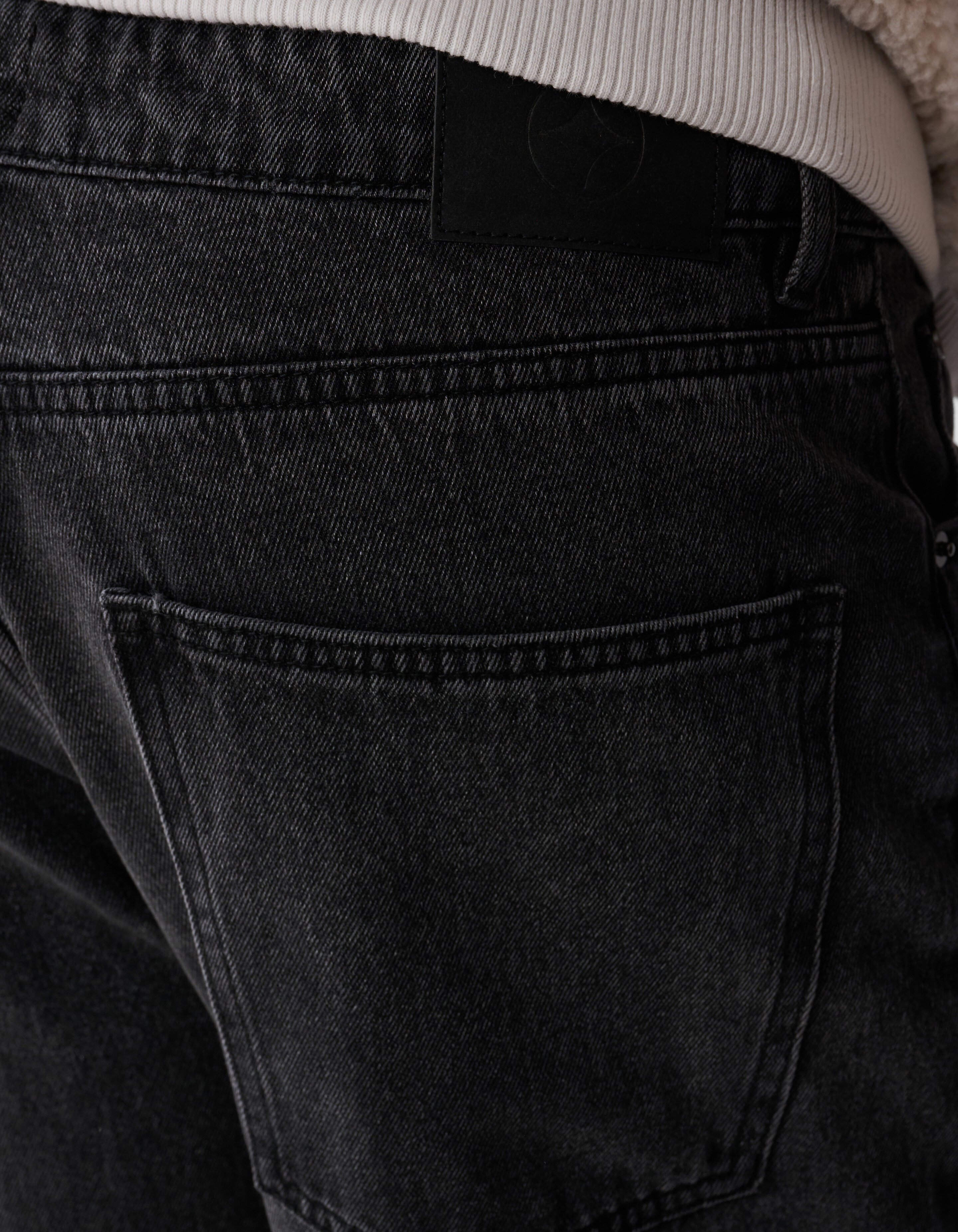 Baggy Fit Jeans Donkergrijs SHOEBY MEN