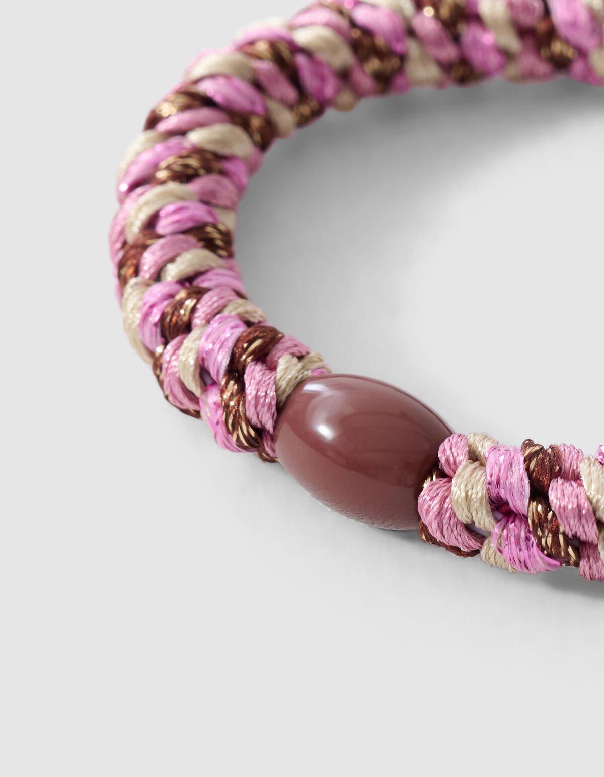 Lurex Haarelastiek Roze/Bruin SHOEBY ACCESSOIRES