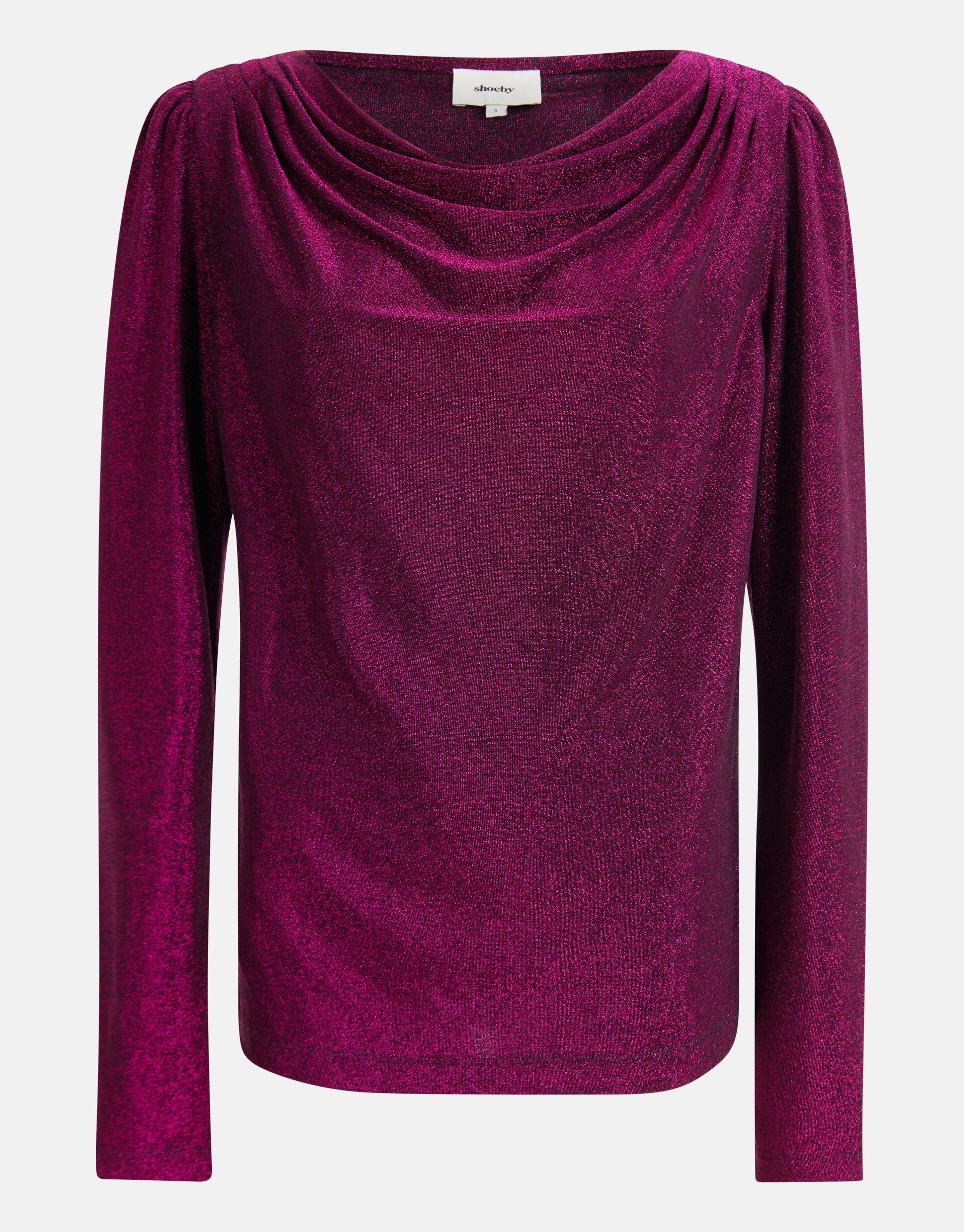 Gedrapeerde Glitter Top Paars SHOEBY WOMEN