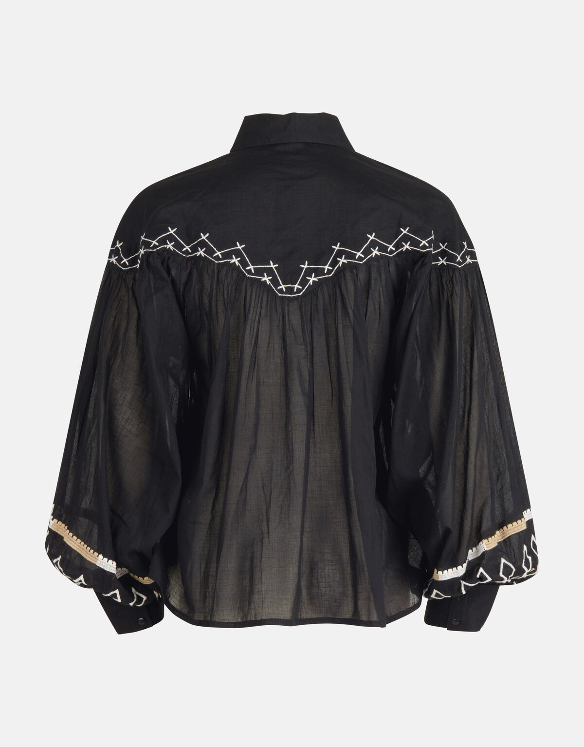 Embroidery Blouse Zwart SHOEBY WOMEN