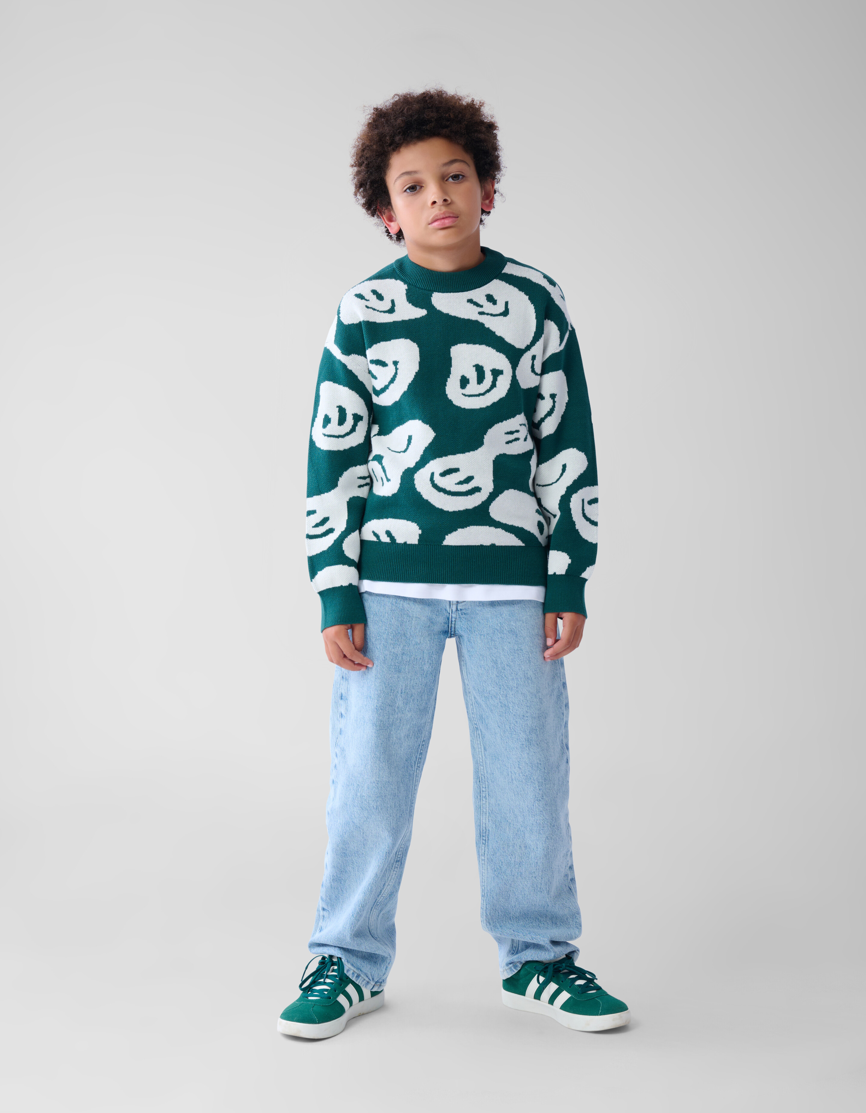 Printed Trui Donkergroen SHOEBY BOYS