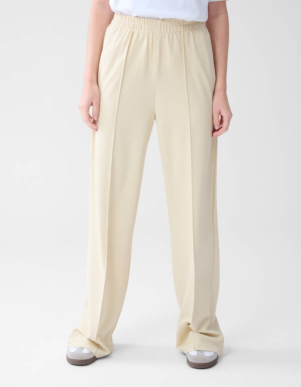 Basis Wide Leg Broek Gebroken Wit SHOEBY WOMEN