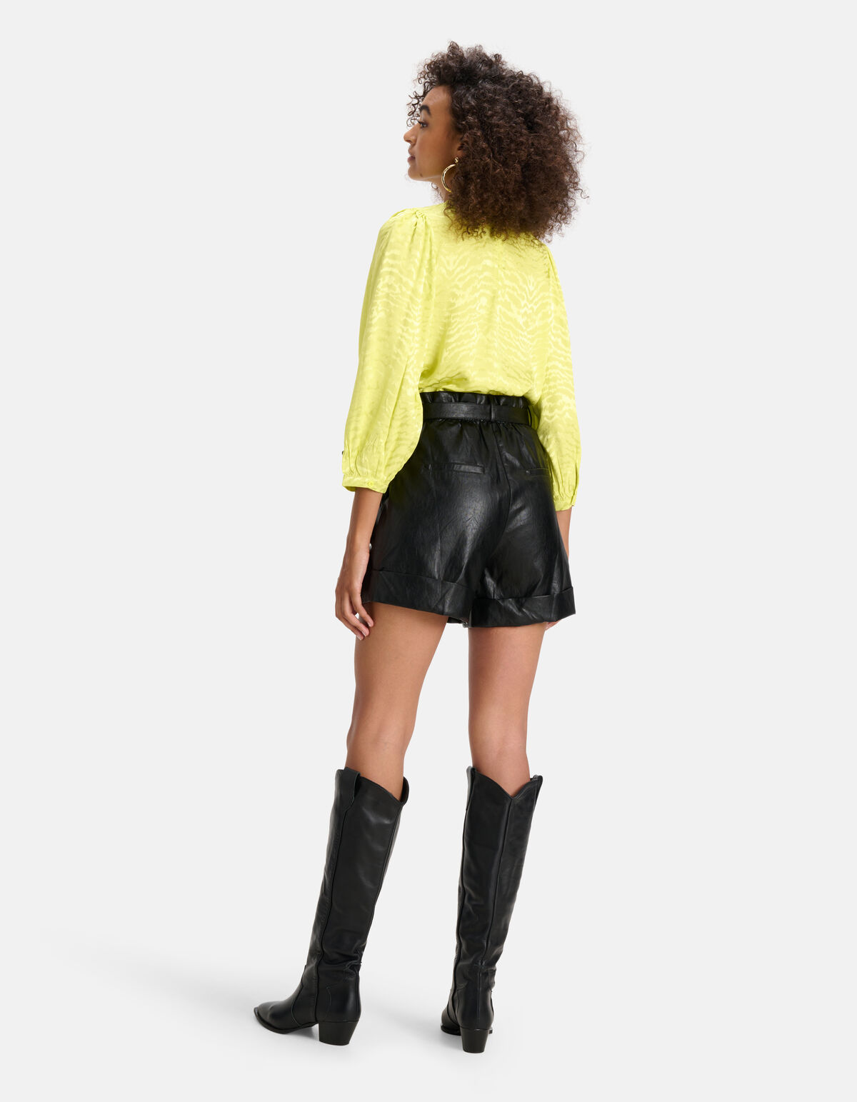 Jacquard Top Limoen Groen SHOEBY WOMEN
