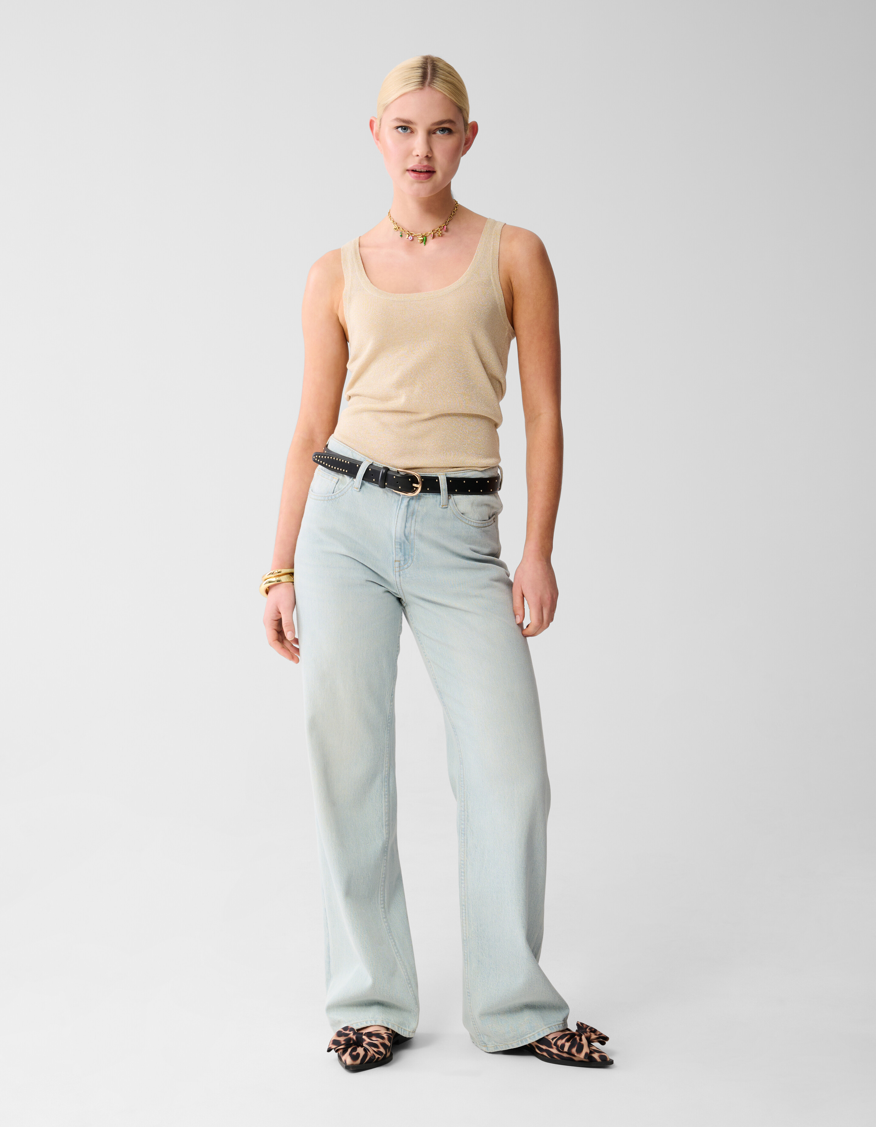 Glitter Tanktop Zand SHOEBY WOMEN