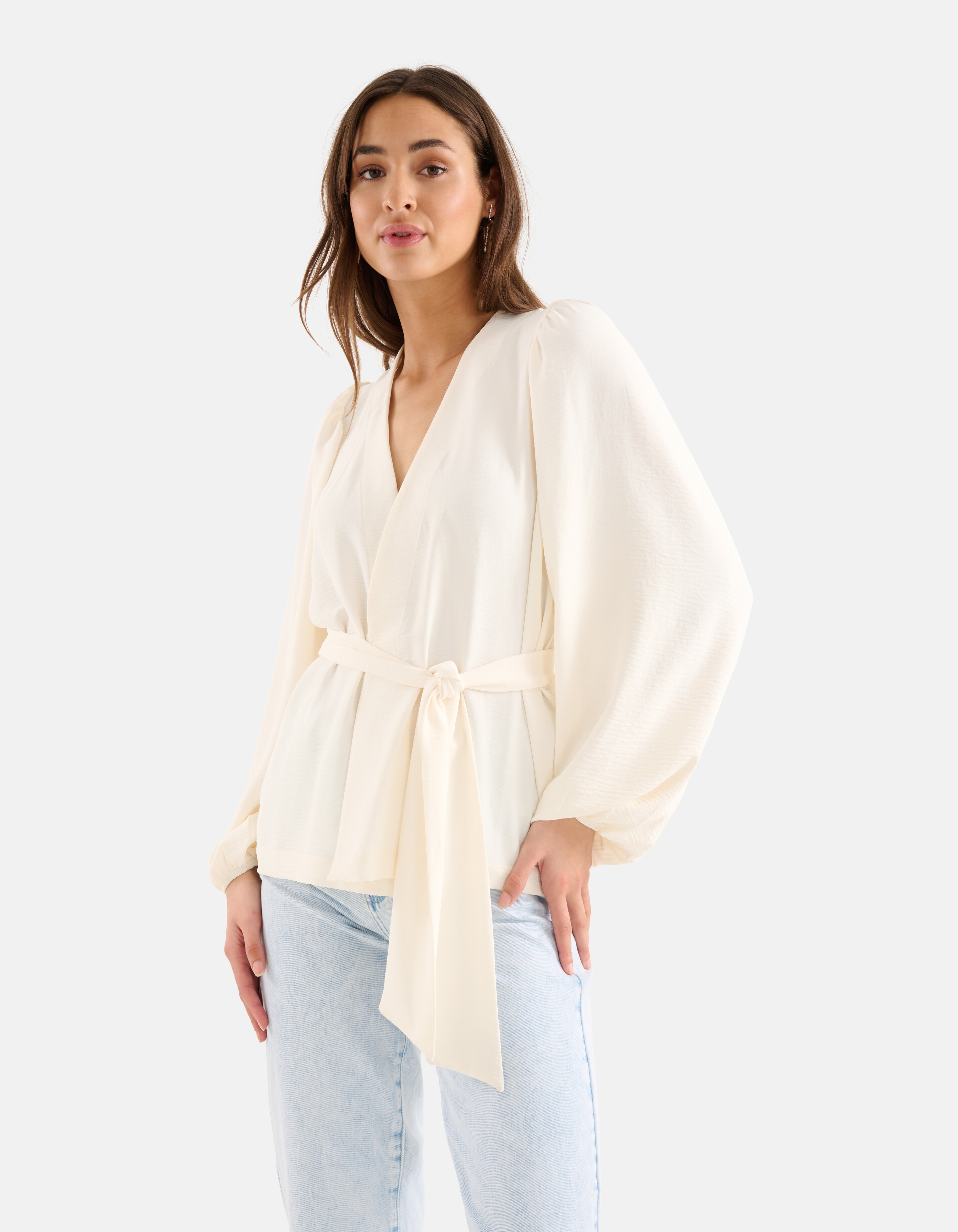 Wrap Blouse Gebroken Wit SHOEBY WOMEN