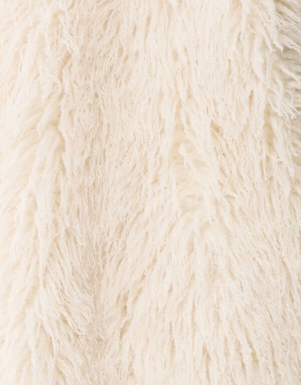Oversized Teddy Gilet Gebroken Wit By Mieke SHOEBY WOMEN