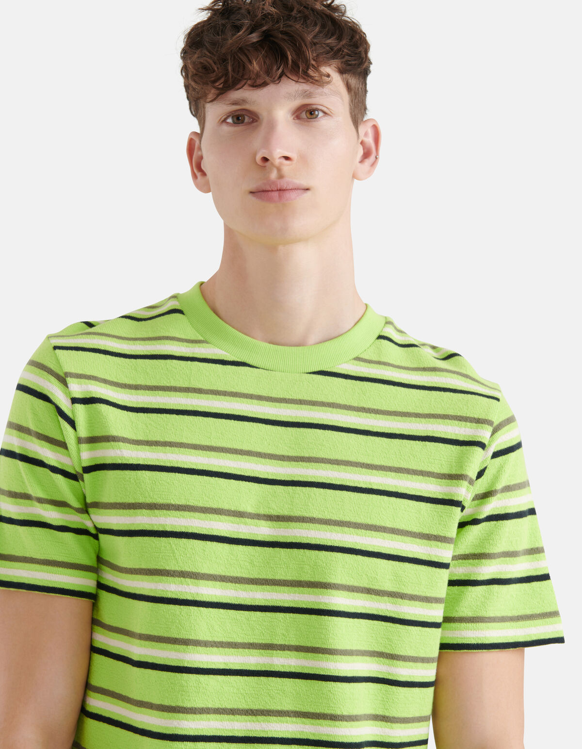 Multi Gekleurd T-shirt Groen SHOEBY MEN