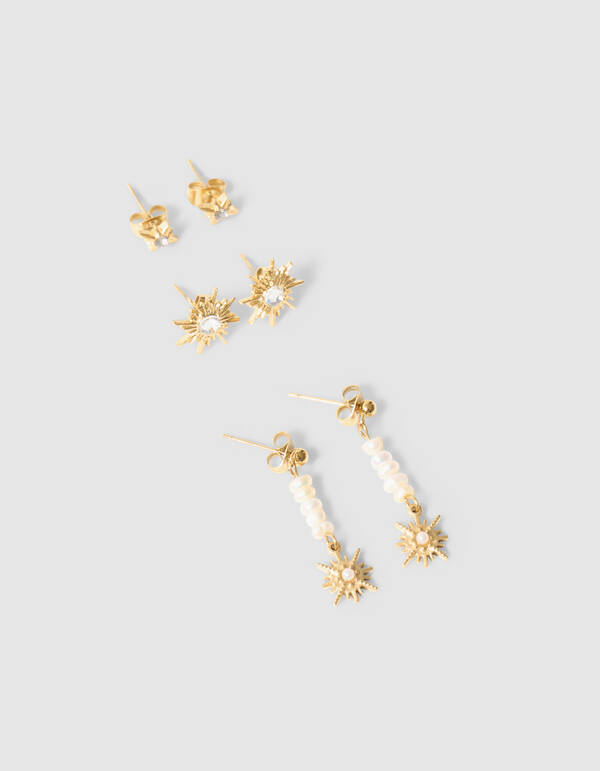 Sterren Oorbellen Set Goud SHOEBY ACCESSOIRES