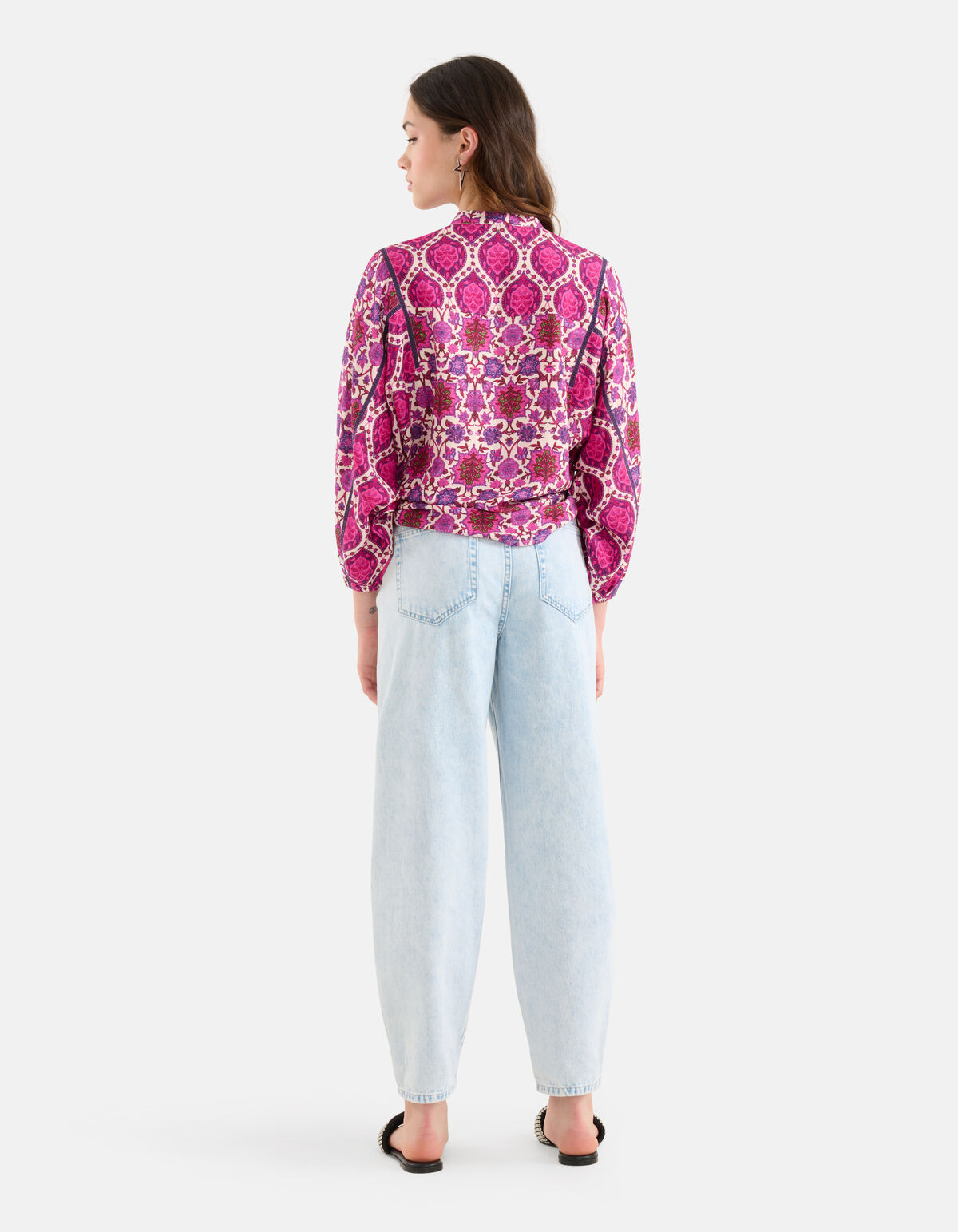 Grafische Print Blouse Paars SHOEBY WOMEN