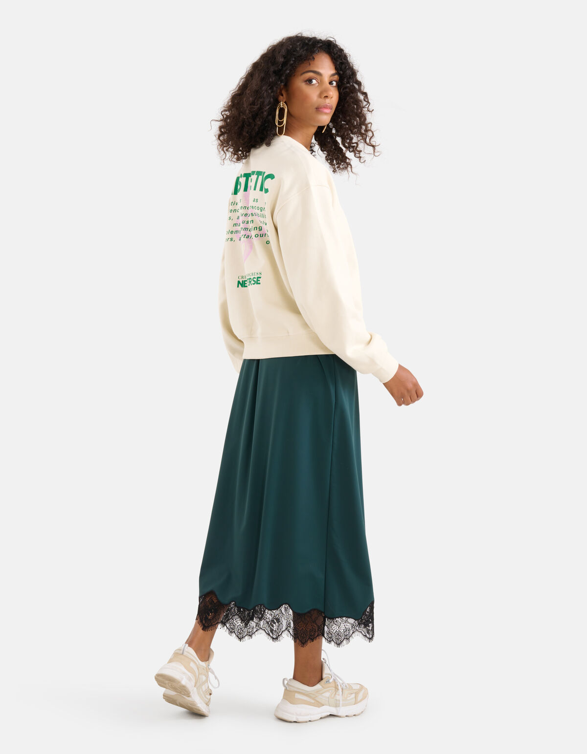 Artwork Sweater Gebroken Wit SHOEBY WOMEN