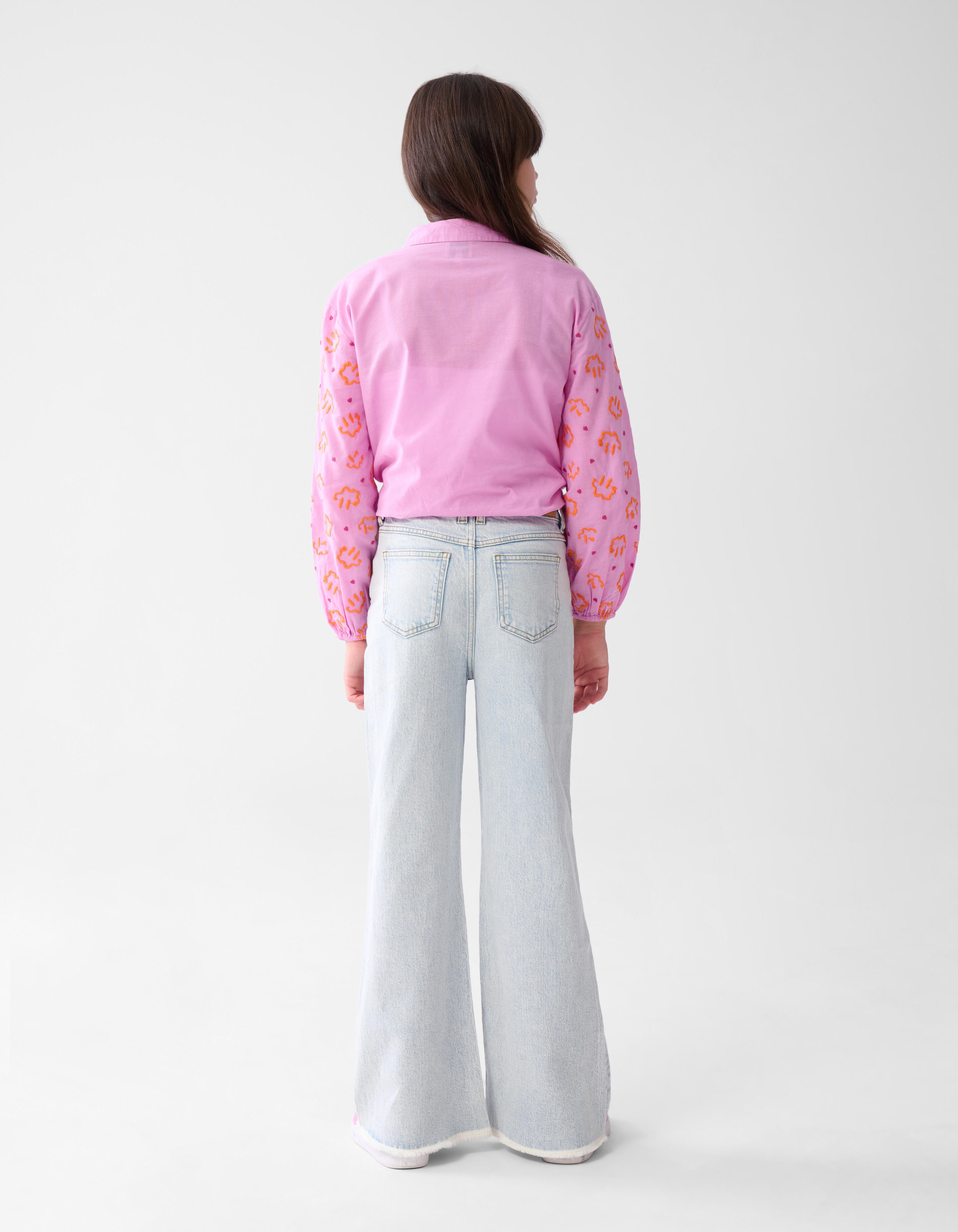 Wide Leg Fit Jeans Bleached SHOEBY GIRLS