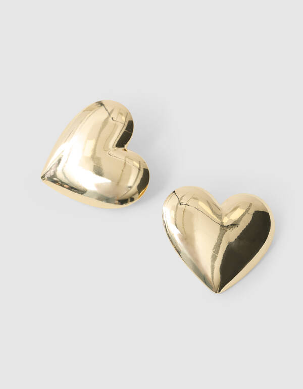 Chunky Heart Oorbellen Goud SHOEBY ACCESSOIRES