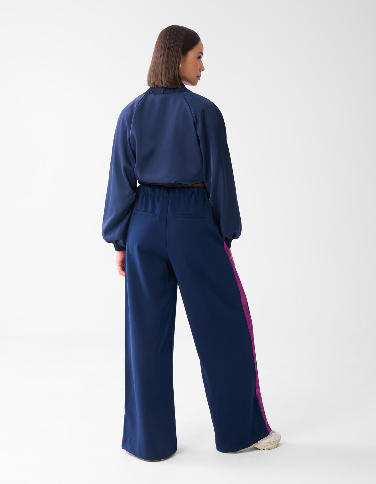 Side Stripe Broek Donkerblauw SHOEBY WOMEN