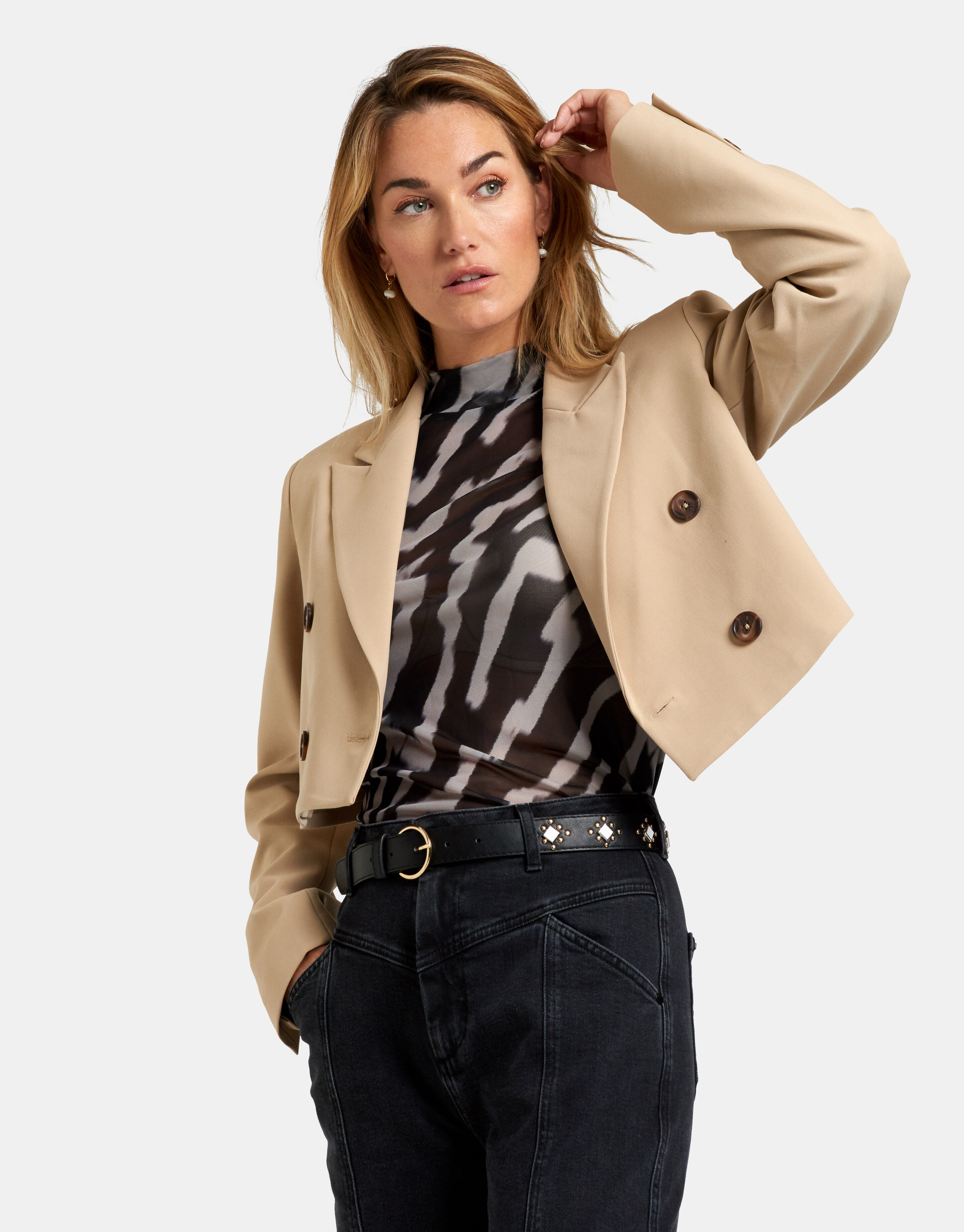 Korte Blazer Beige EKSEPT