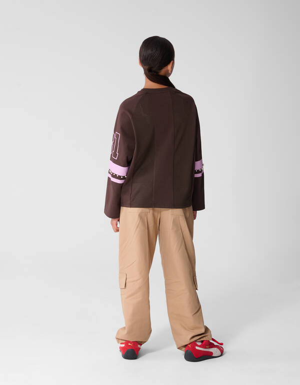 Parel Mesh Longsleeve Donkerbruin SHOEBY GIRLS
