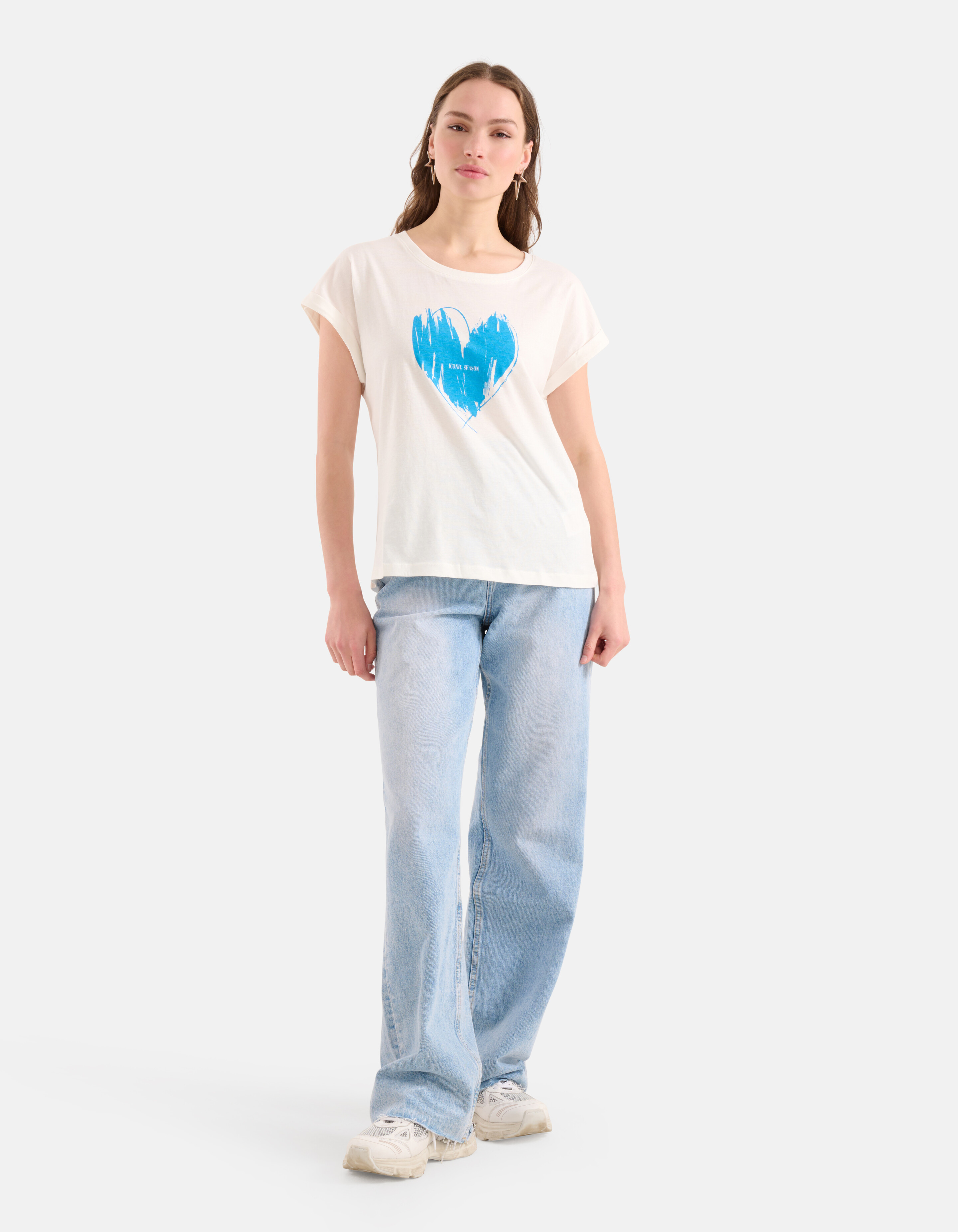 Print T-shirt Blauw SHOEBY WOMEN