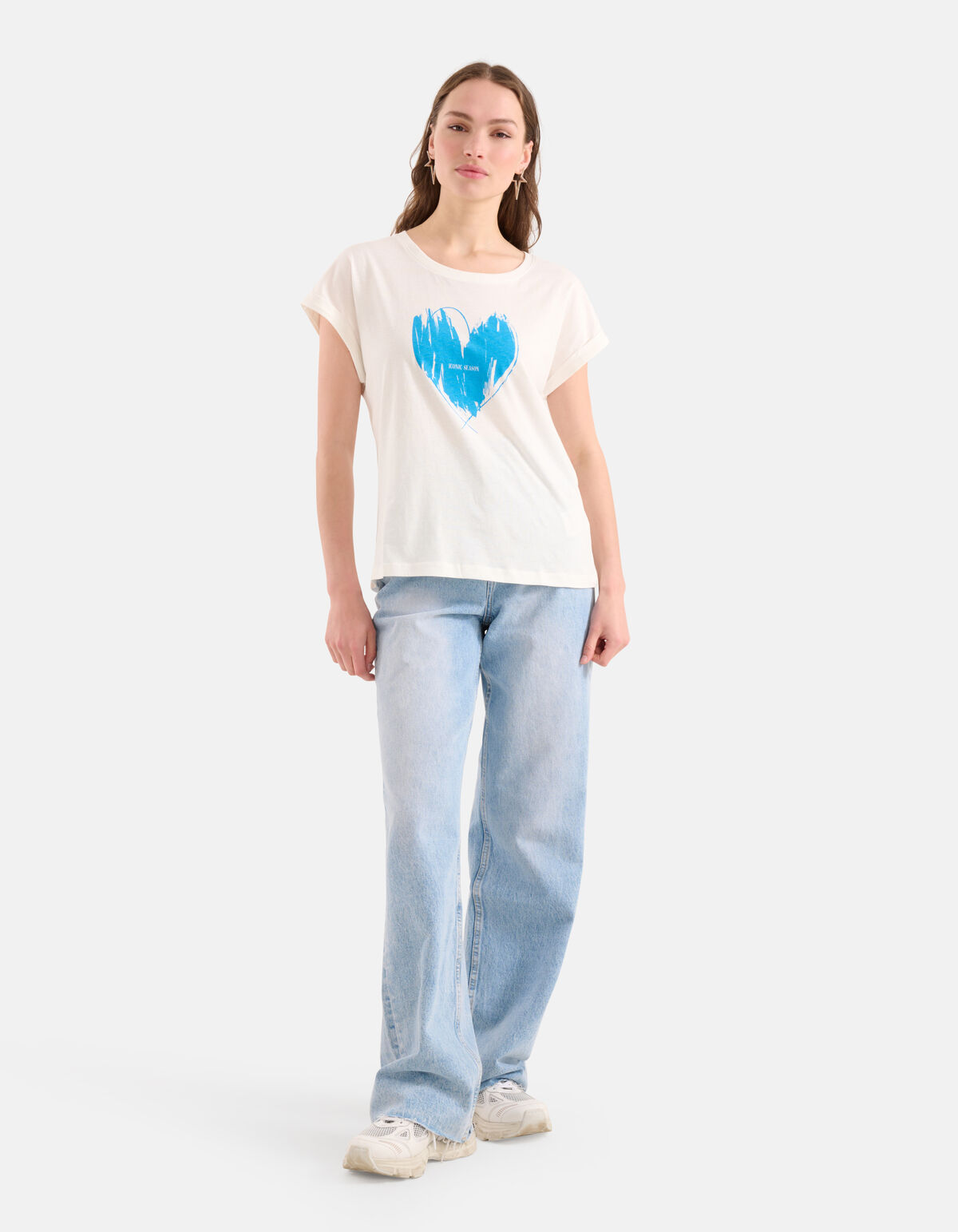 Print T-shirt Blauw SHOEBY WOMEN
