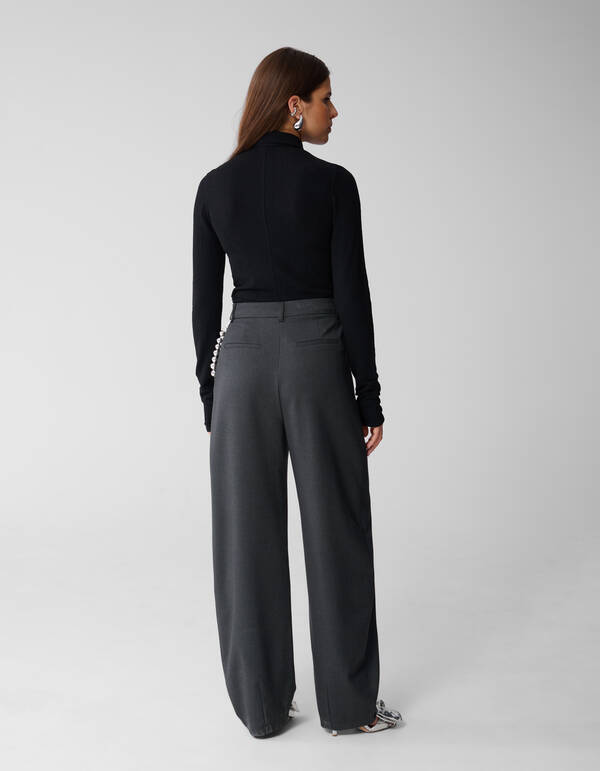 Barrel Fit Pantalon Donkergrijs SHOEBY WOMEN