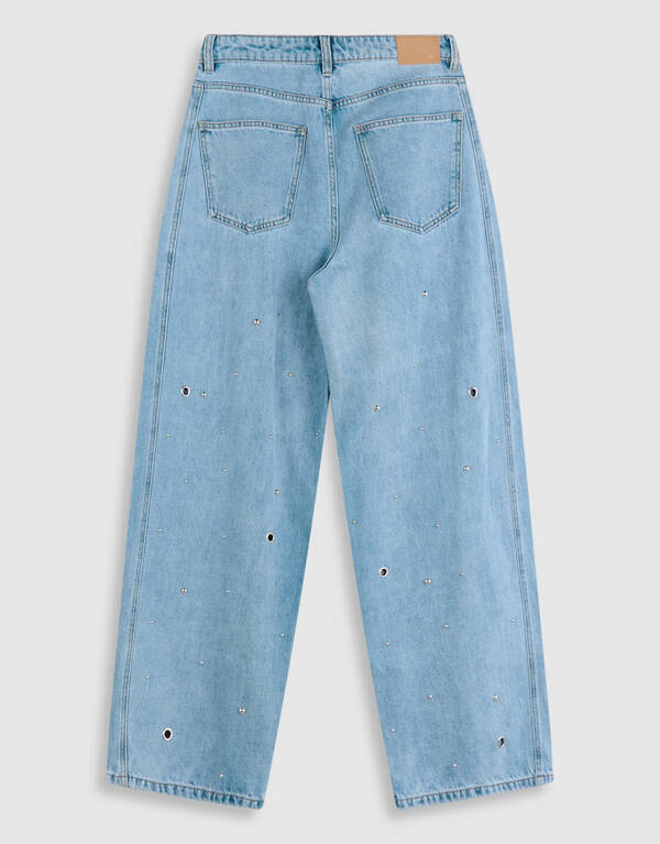 Studded Baggy Fit Jeans Blauw SHOEBY WOMEN