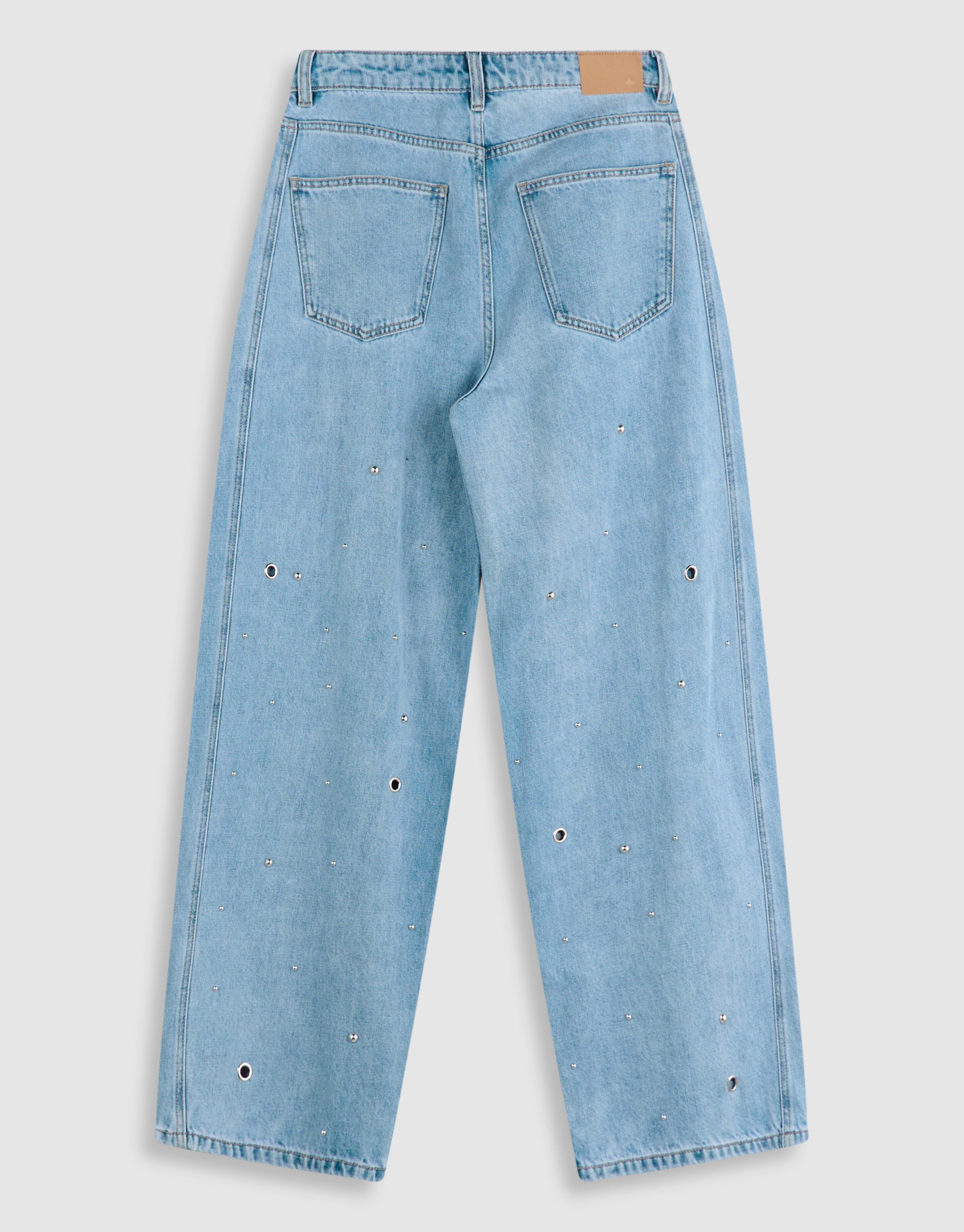 Studded Baggy Fit Jeans Blauw SHOEBY WOMEN