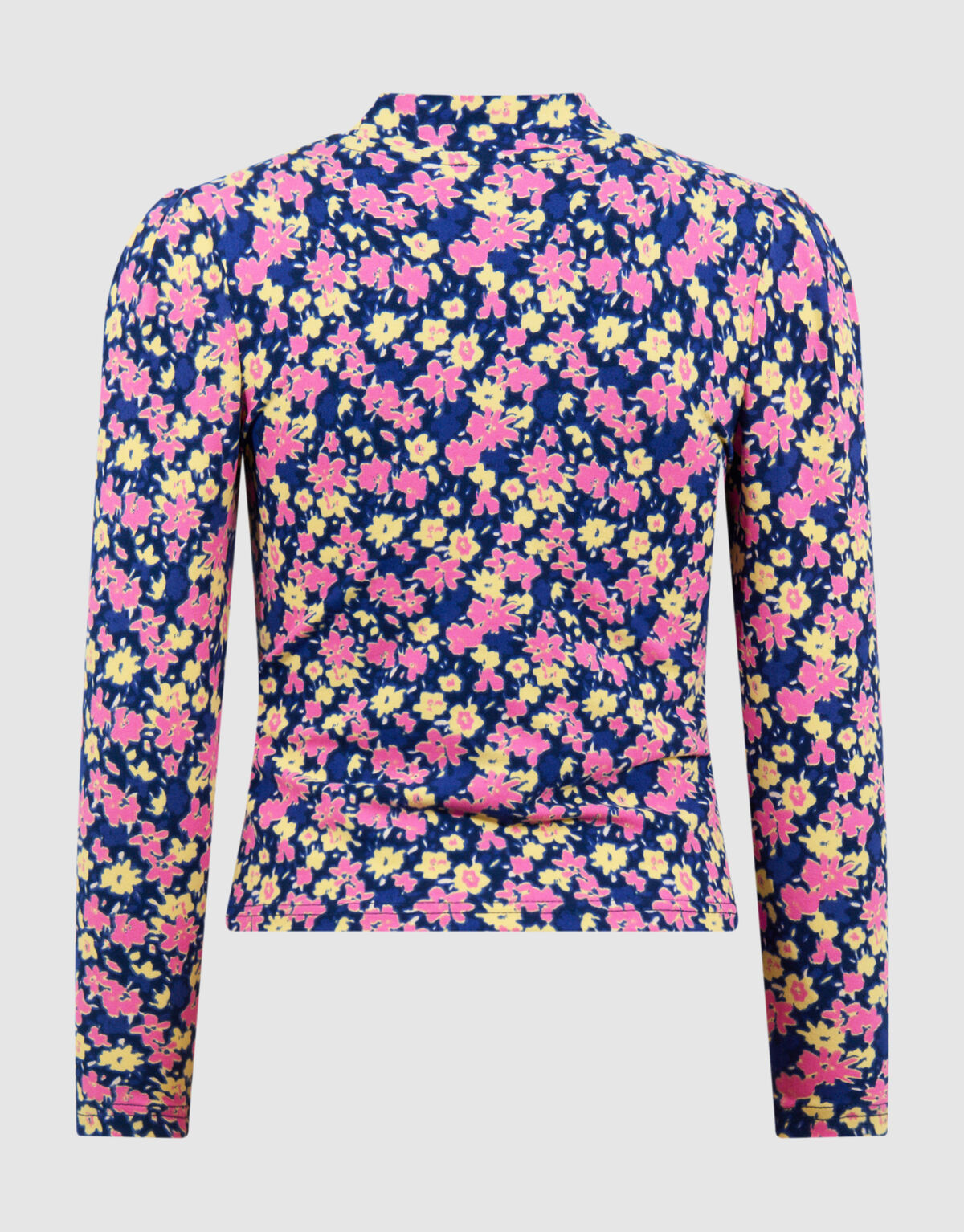 Flower Longsleeve Top Donkerblauw/Roze SHOEBY GIRLS