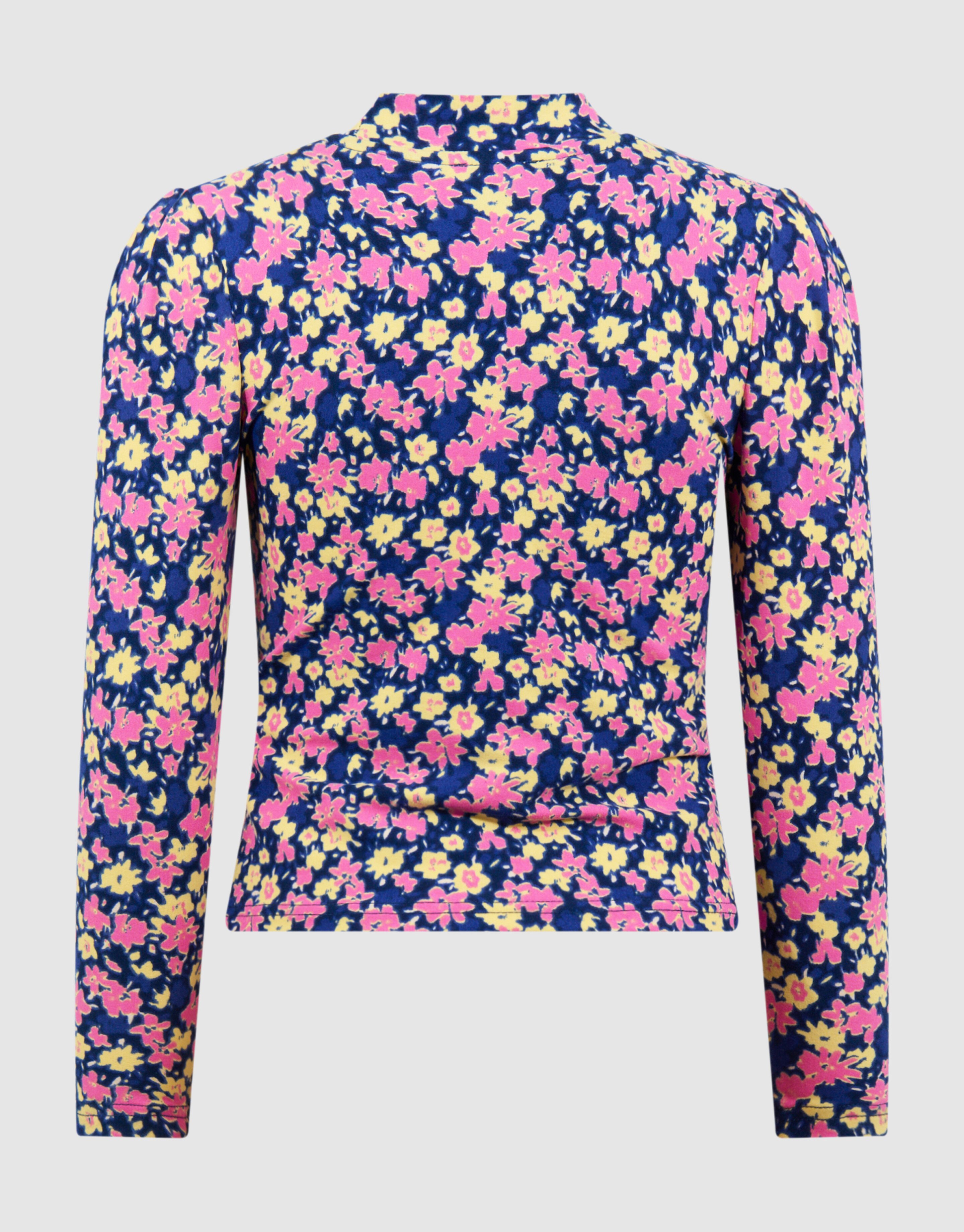 Flower Longsleeve Top Donkerblauw/Roze SHOEBY GIRLS