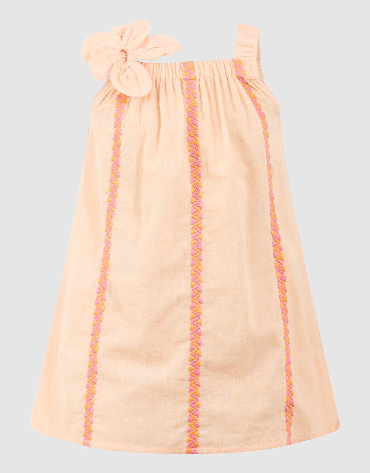 Flower Embroidery Mini Jurk Lichtoranje SHOEBY GIRLS