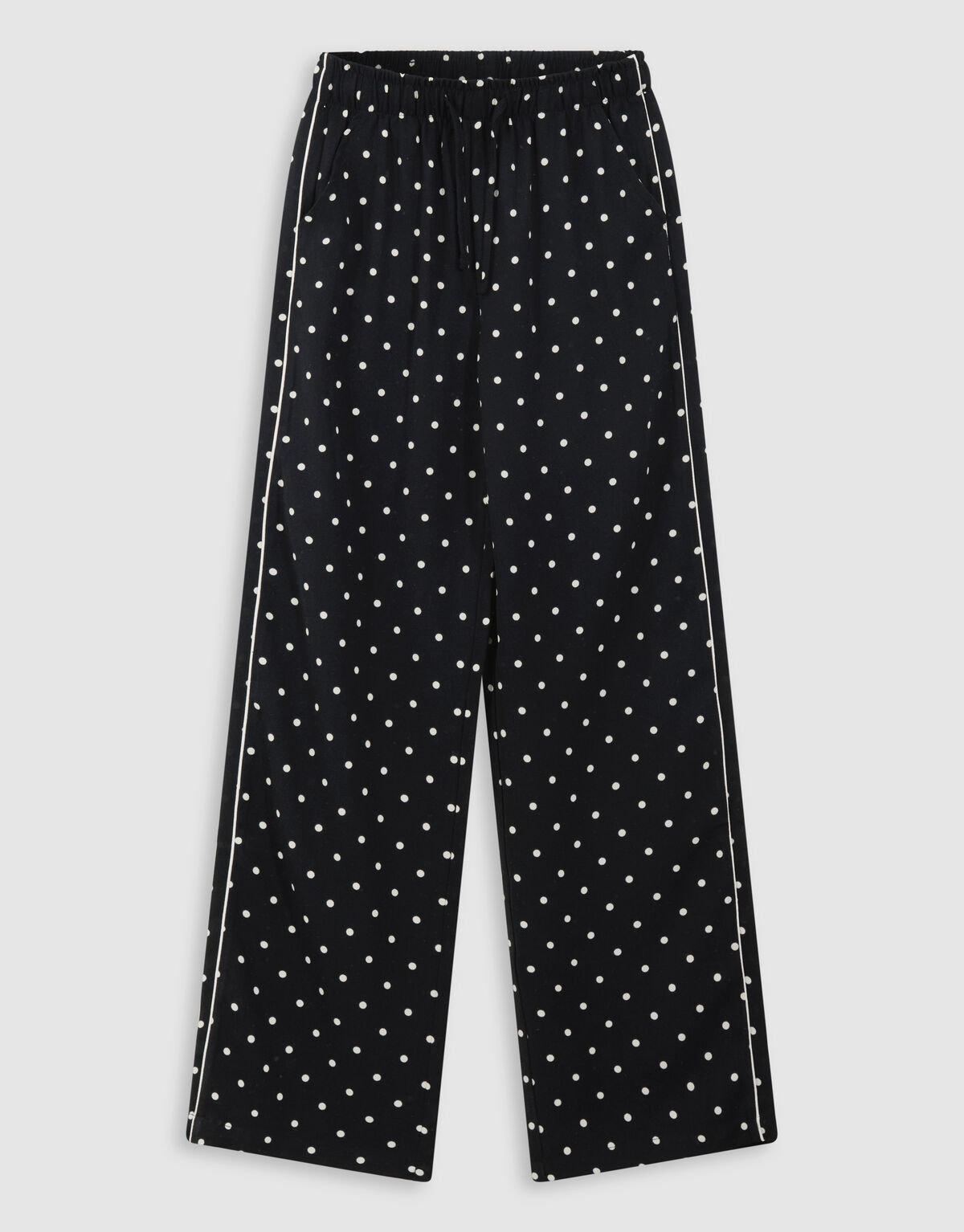 Polkadot Wide Leg Fit Broek Zwart SHOEBY GIRLS