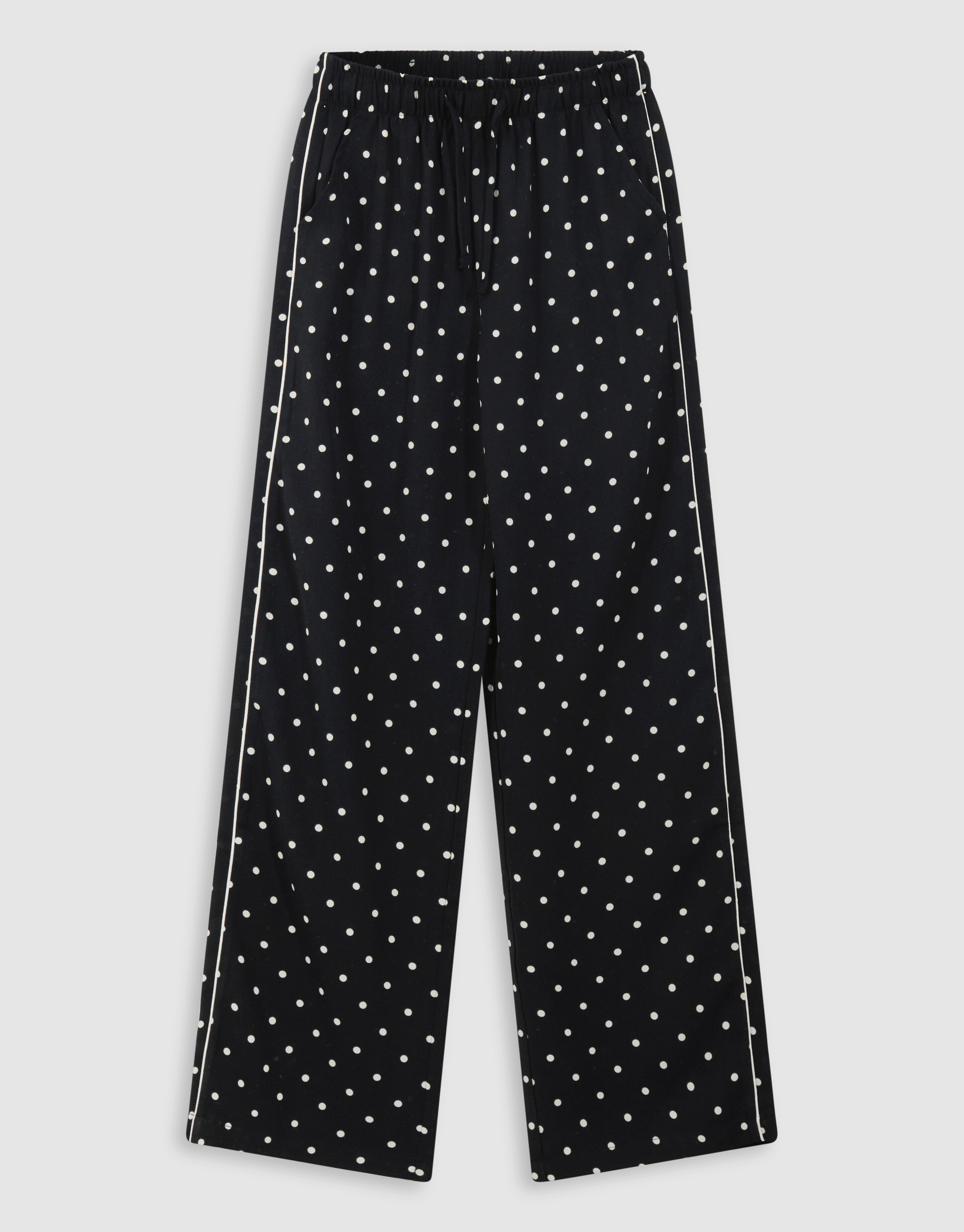 Polkadot Wide Leg Fit Broek Zwart SHOEBY GIRLS