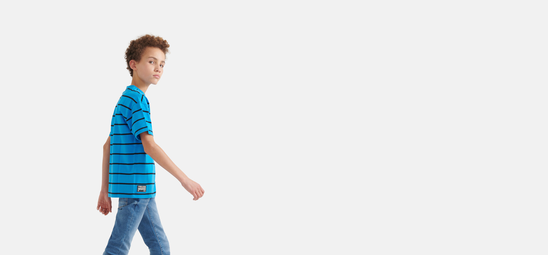 Gestreepte T-shirt Blauw SHOEBY BOYS
