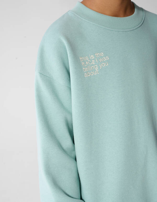 Oversized Artwork Sweater Lichtgroen SHOEBY BOYS
