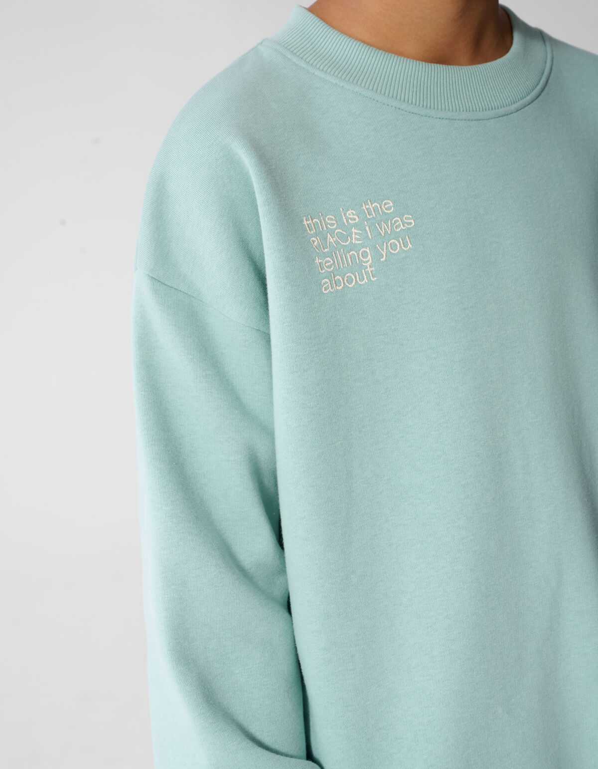 Oversized Artwork Sweater Lichtgroen SHOEBY BOYS