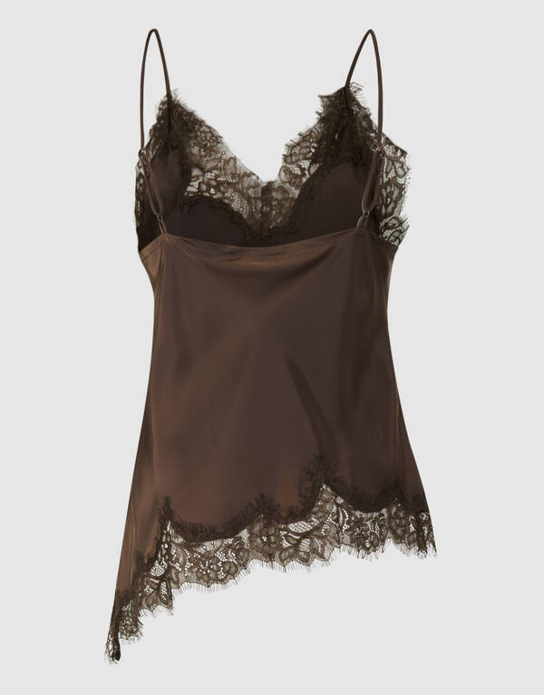 Kanten Asymmetrische Top Bruin SHOEBY WOMEN