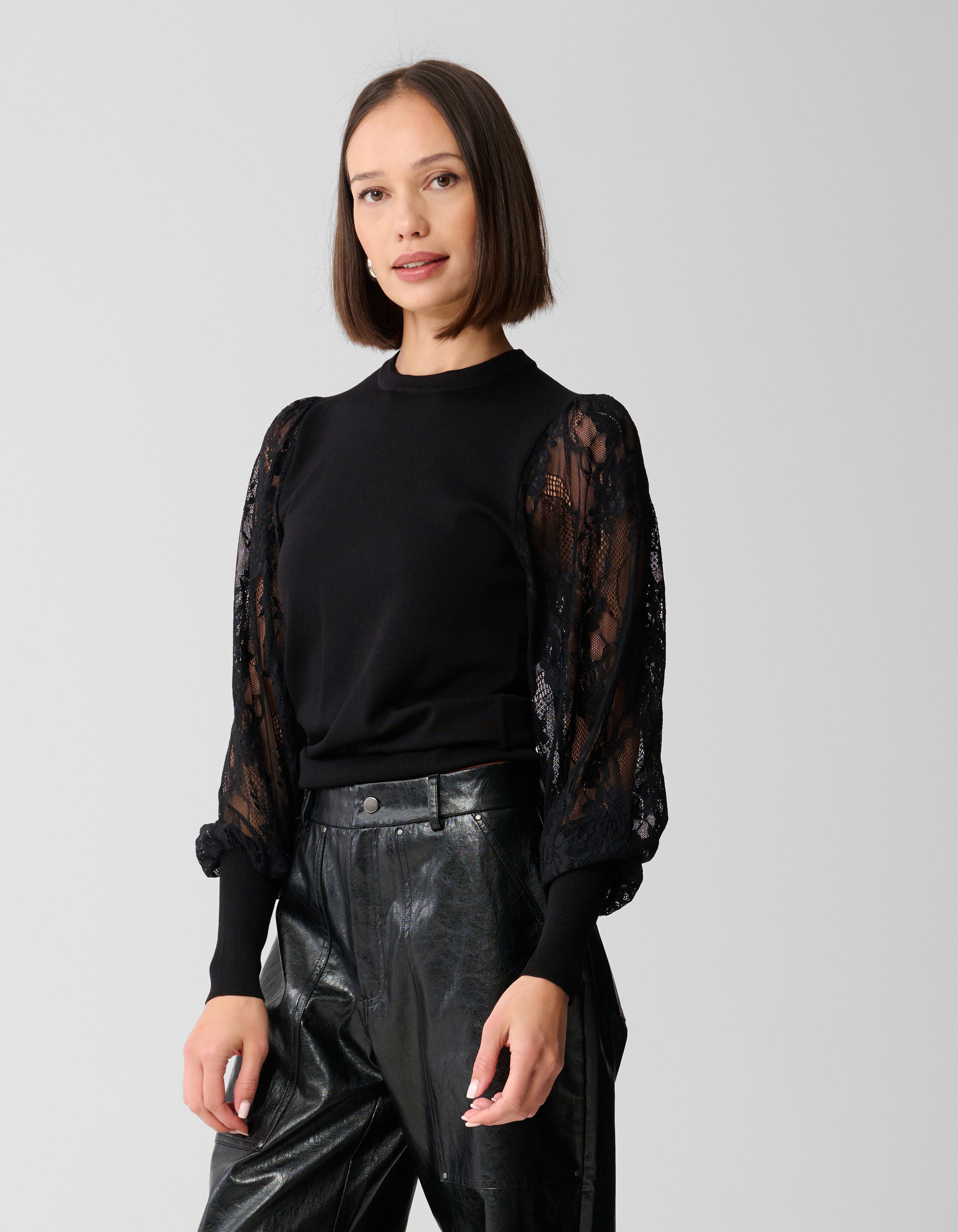 Kanten Knit Trui Zwart SHOEBY WOMEN