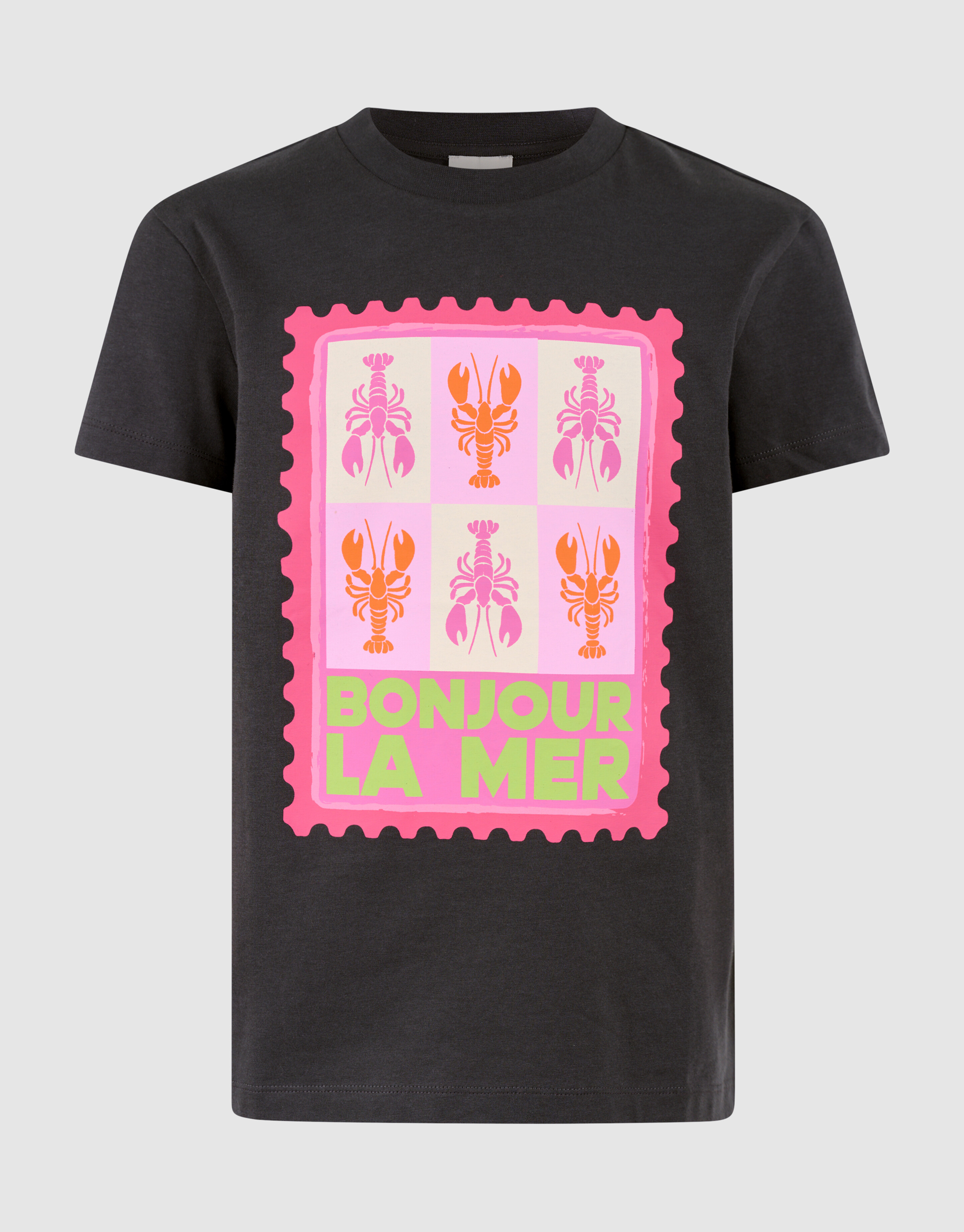 La Mer Artwork T-shirt Donker Grijs SHOEBY GIRLS