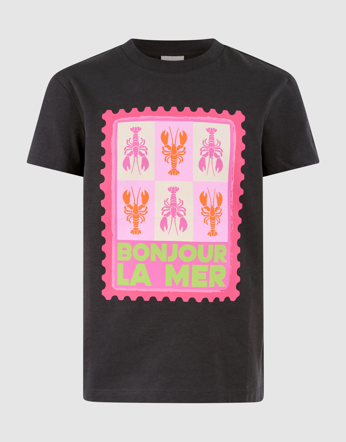 La Mer Artwork T-shirt Donker Grijs SHOEBY GIRLS