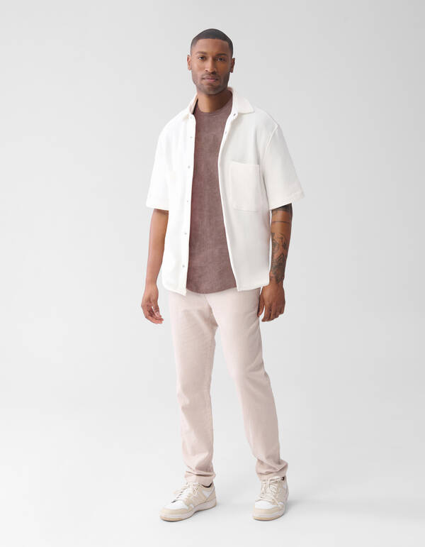 Pique Overshirt Gebroken Wit SHOEBY MEN