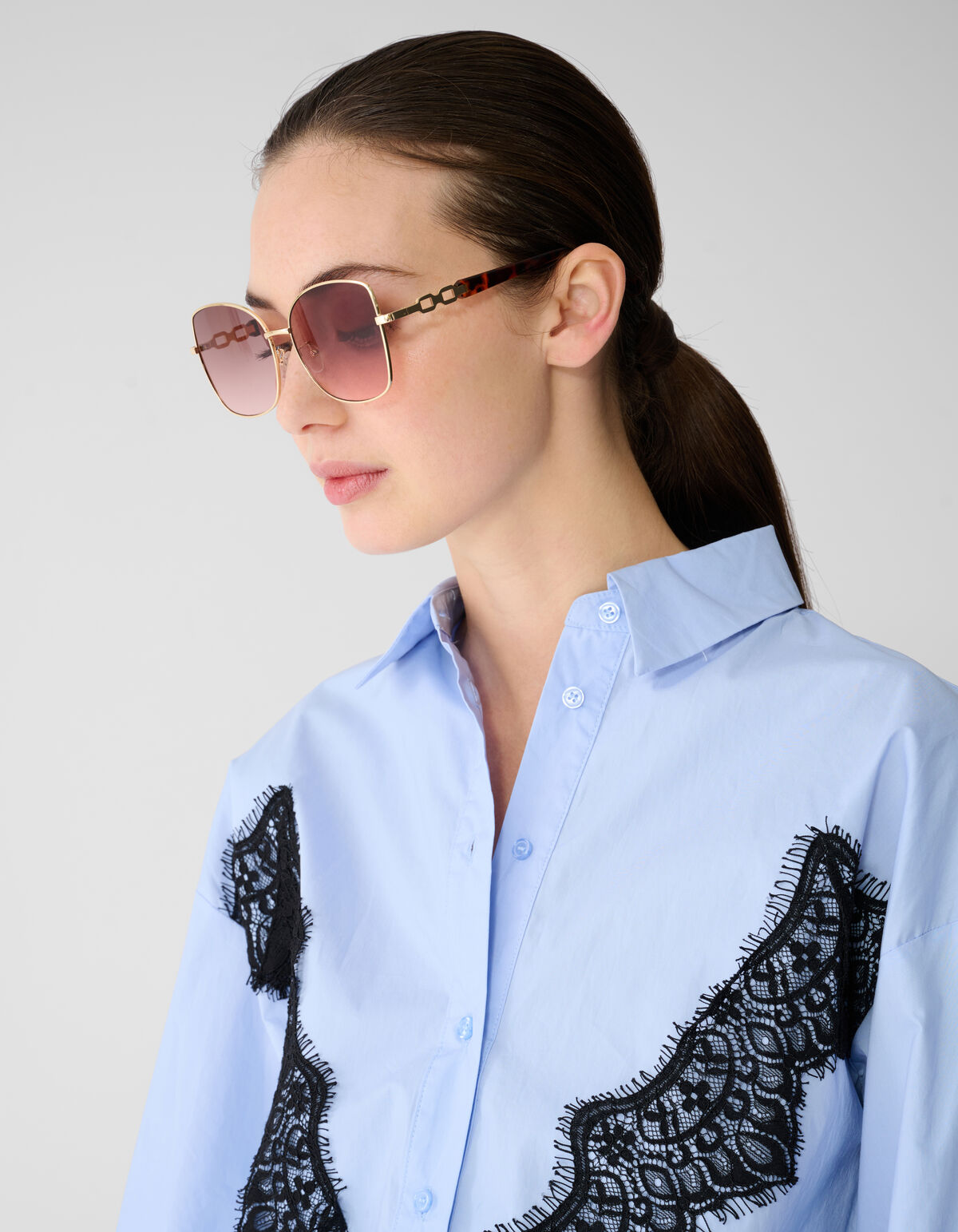 Small Chain Zonnebril Lichtbruin SHOEBY ACCESSOIRES